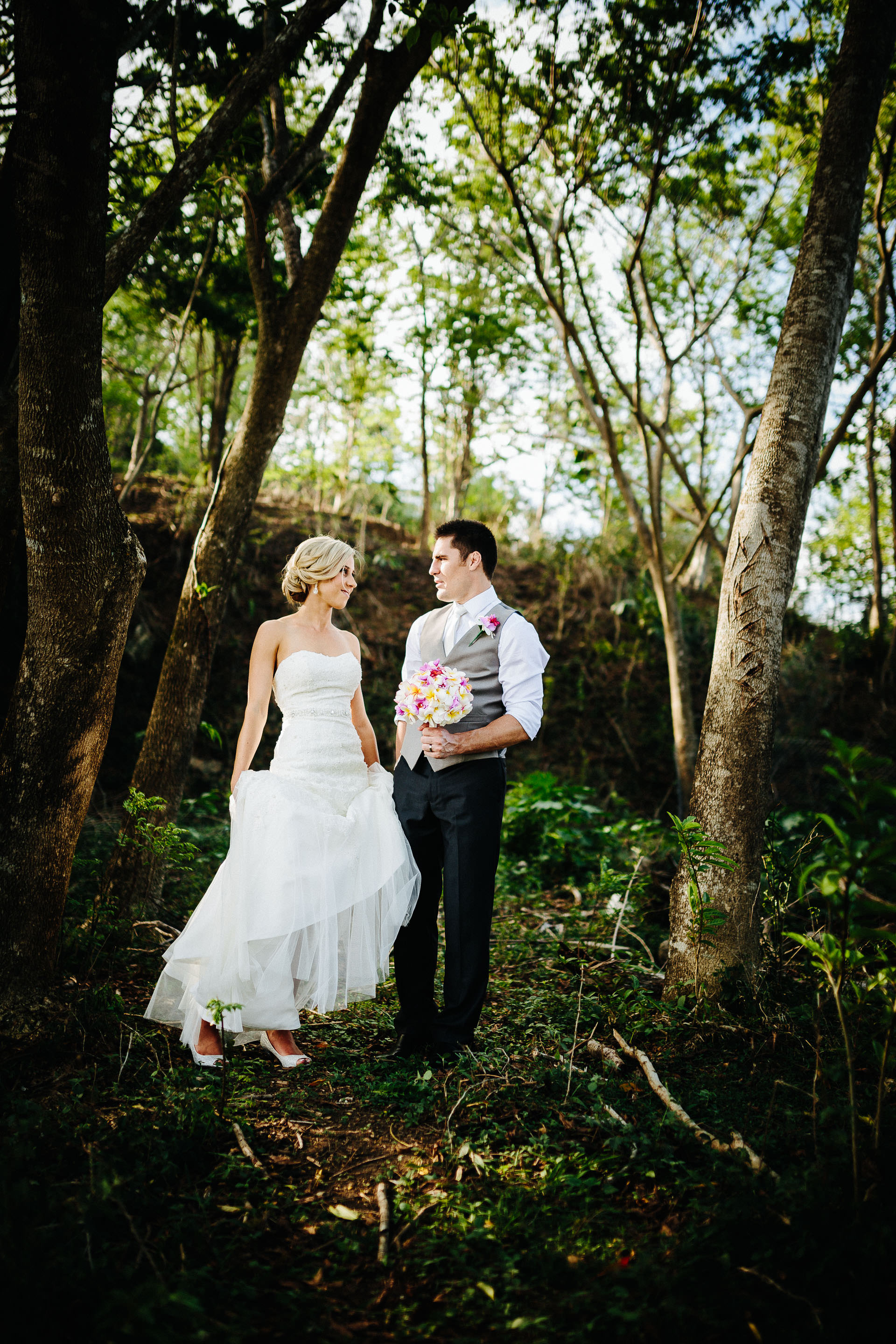 couple portrait in the woods