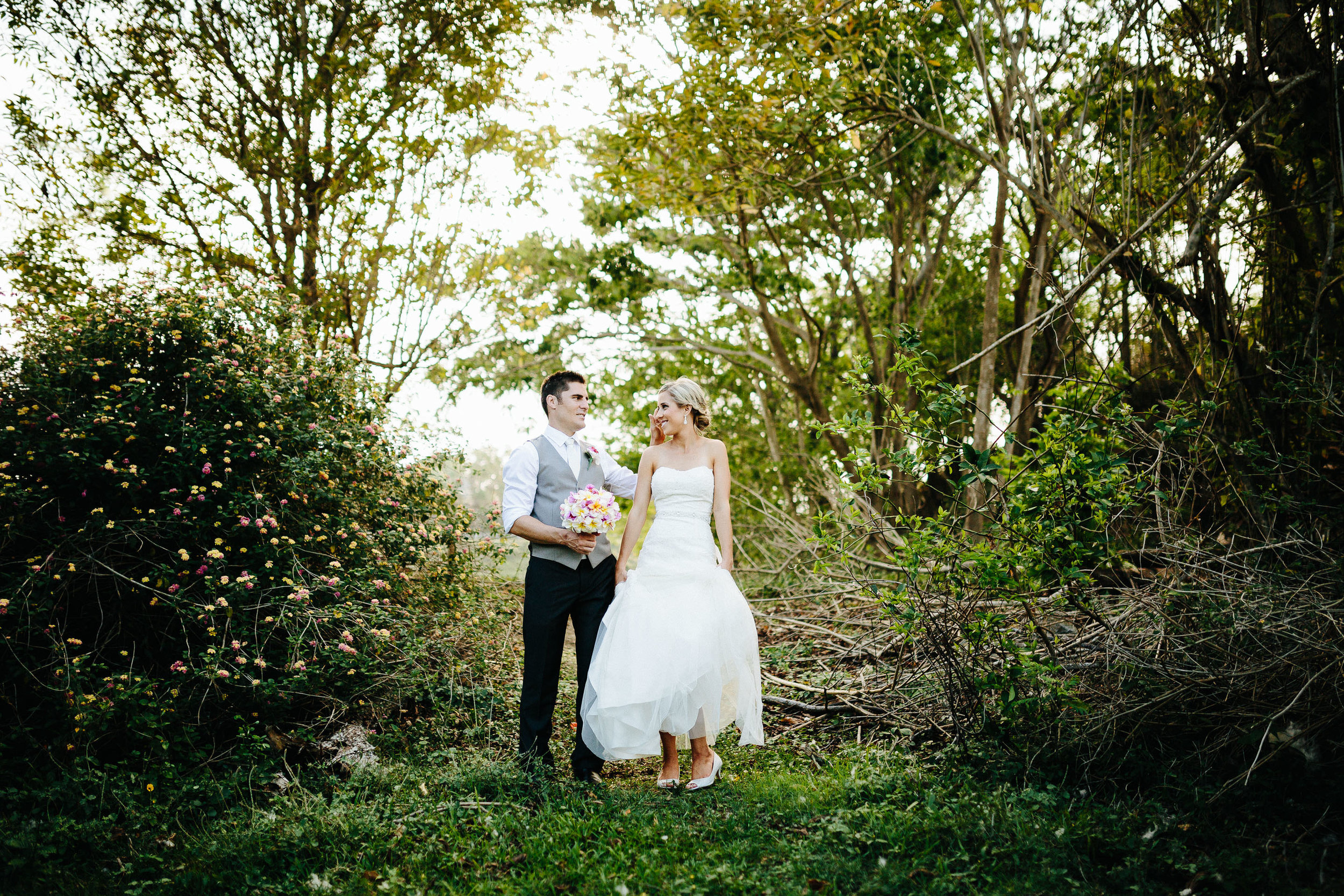 couple portrait in the woods