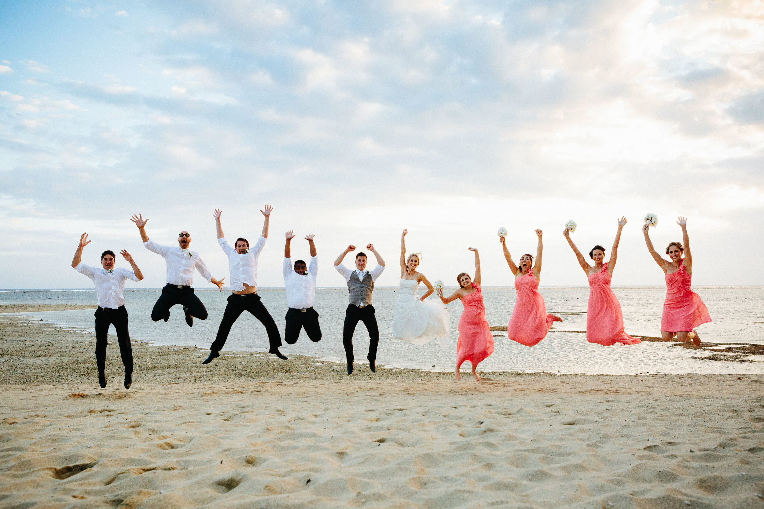 bridal party jump shot