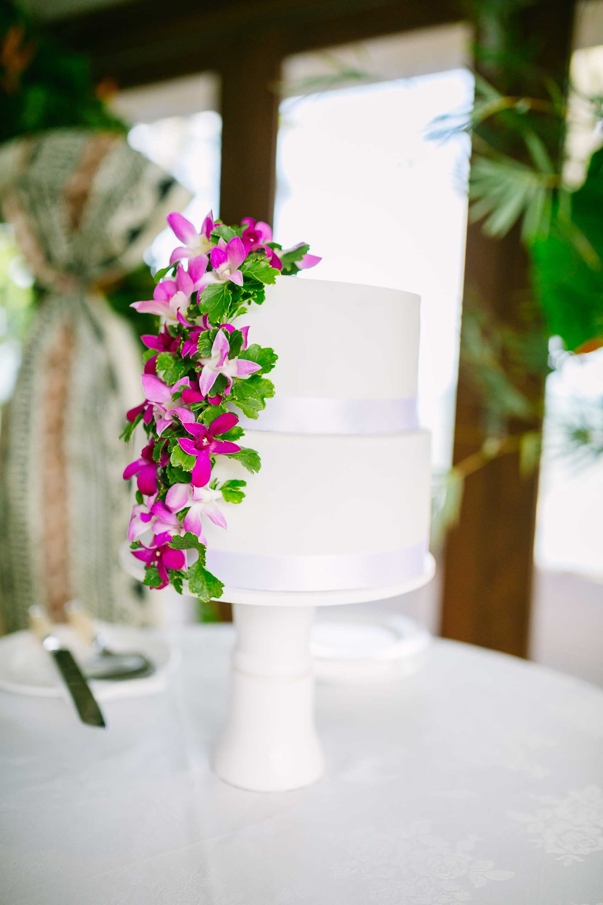 the wedding cake ready at the ceremony for just after the vows are exchanged