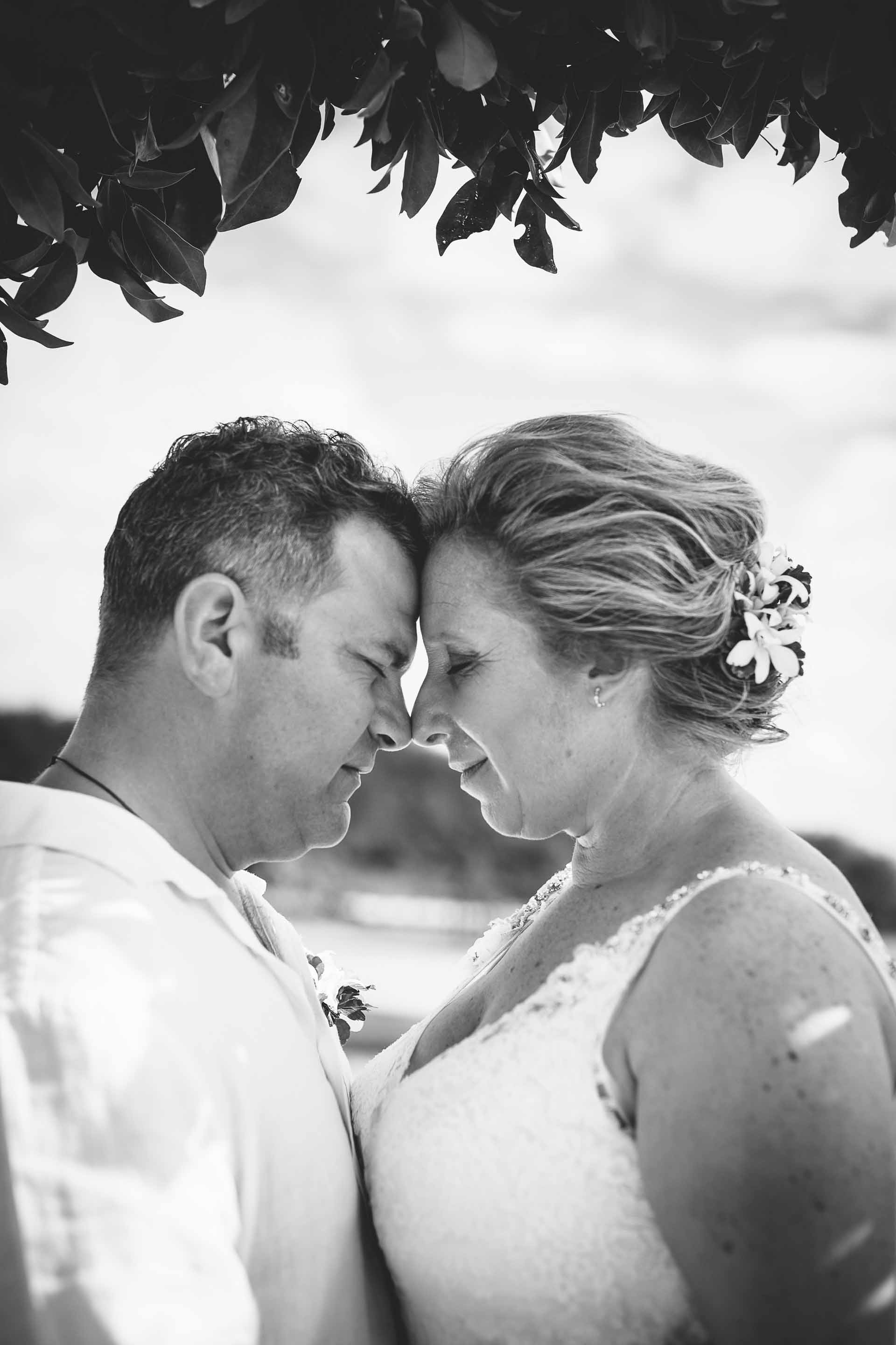 couple join heads for a quiet moment