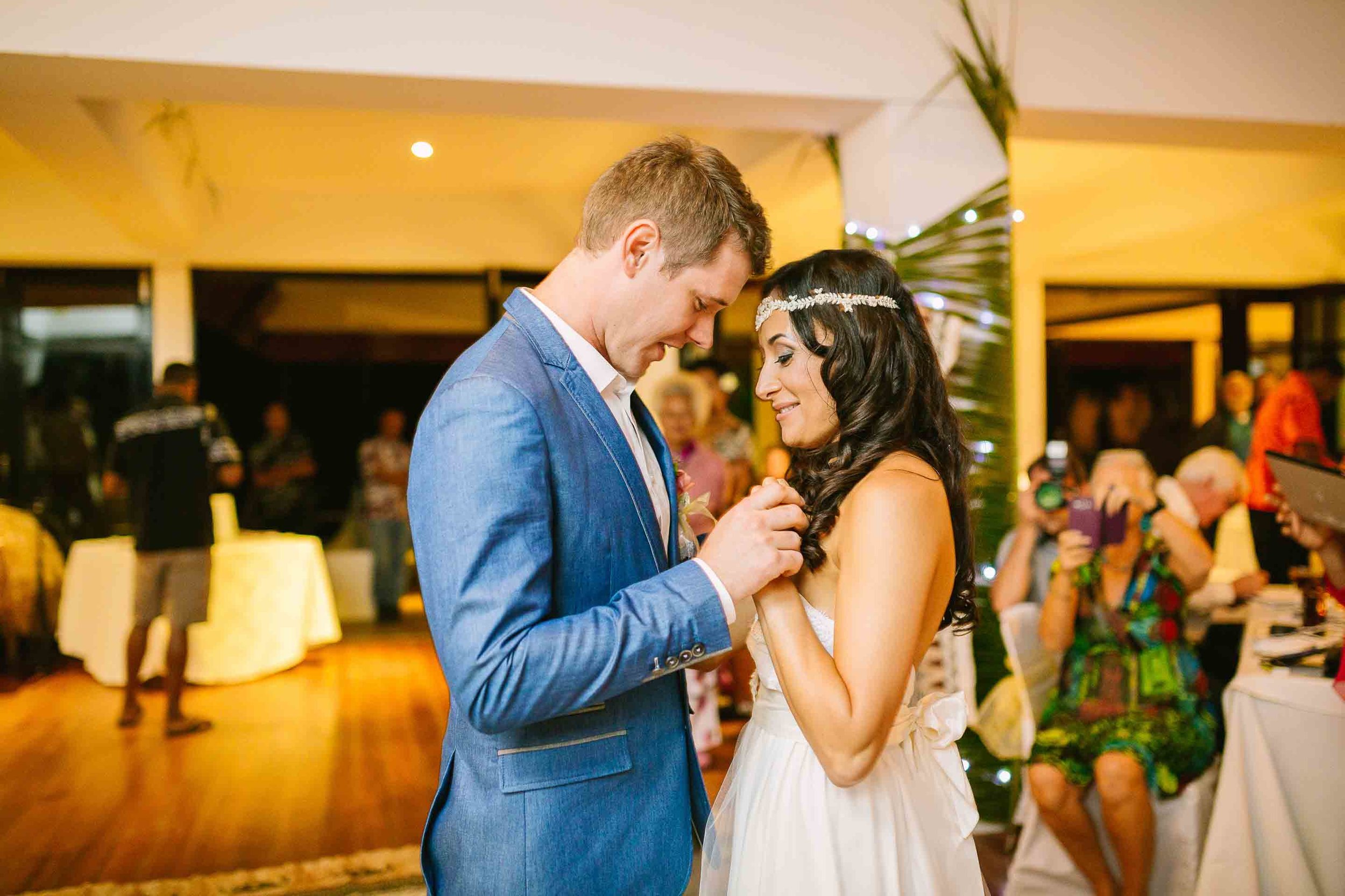 bride and groom beginning their first dance