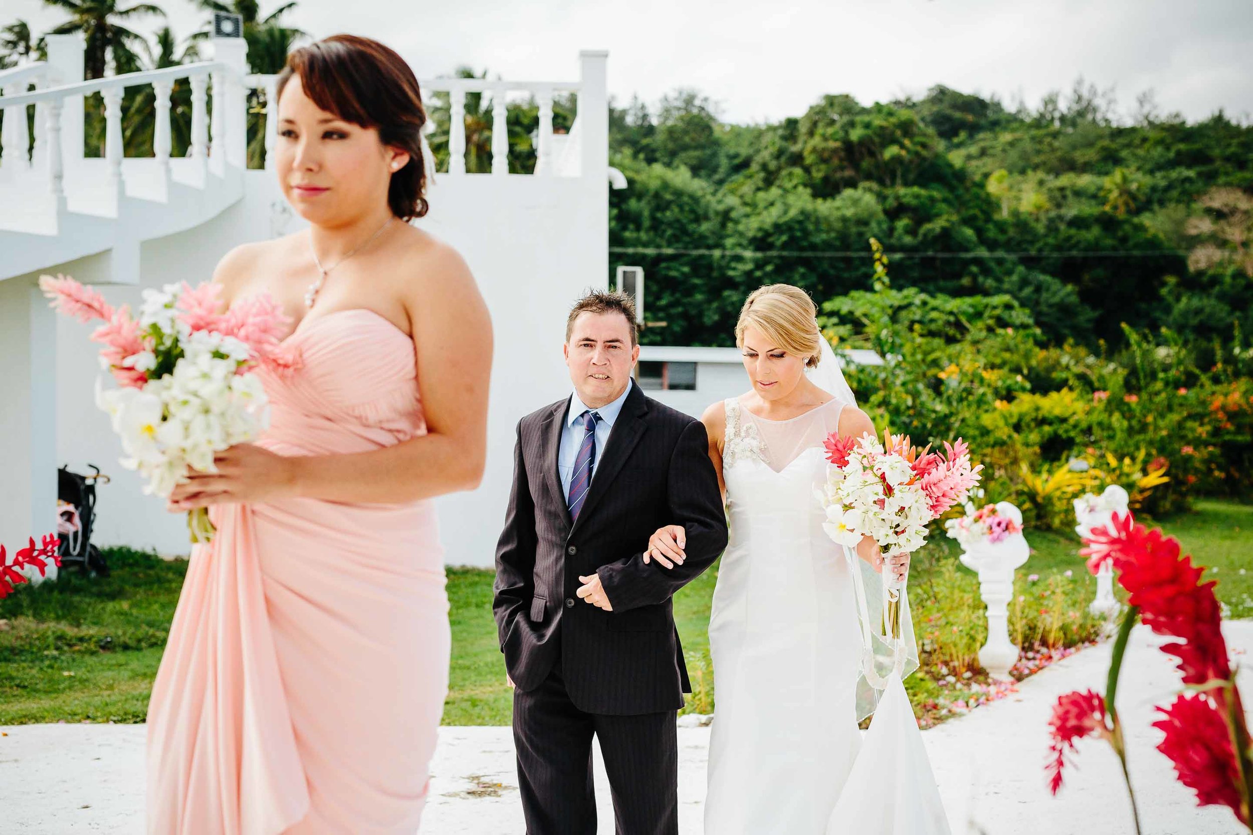 bride escorted down the aisle by her brother