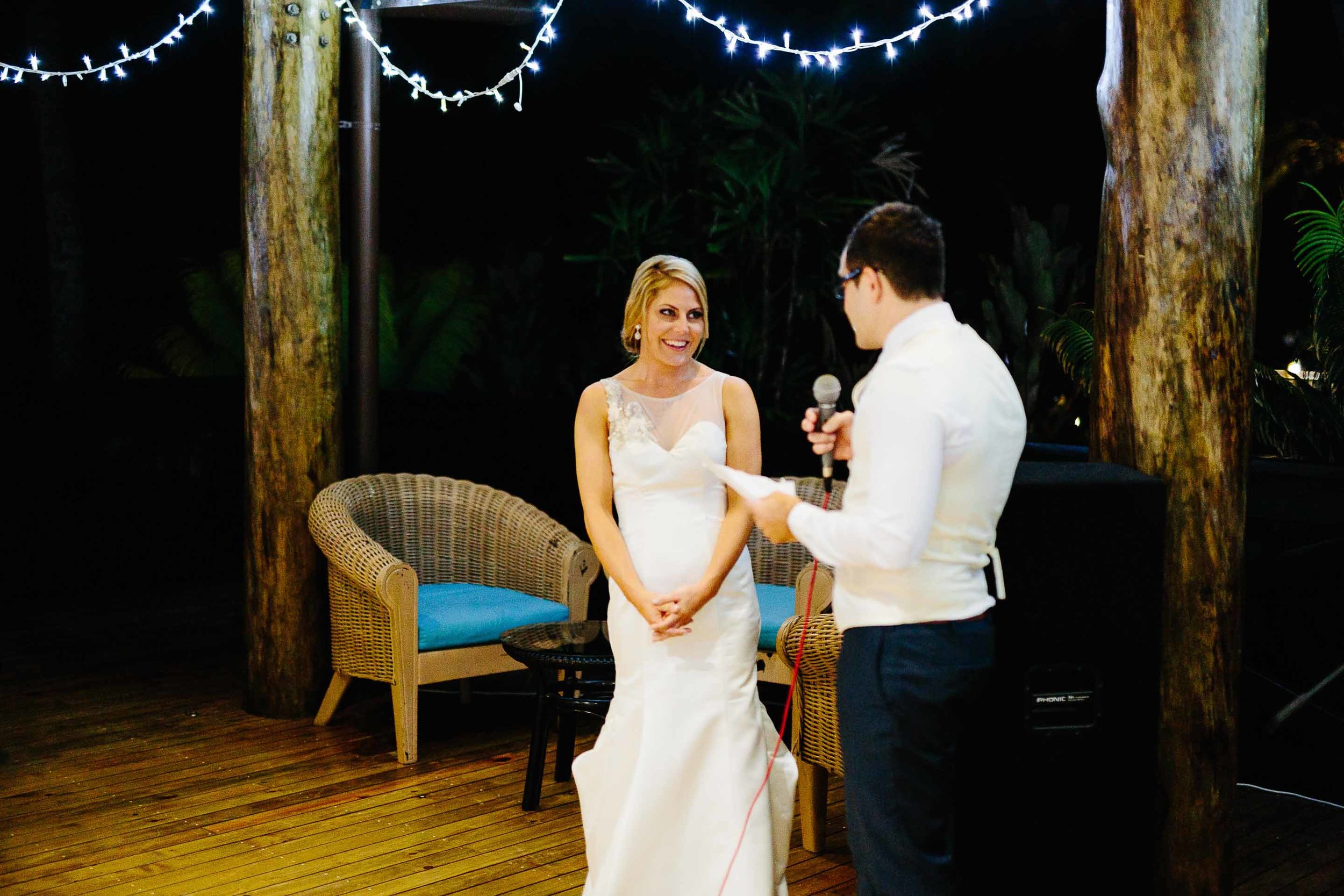 groom giving his speech