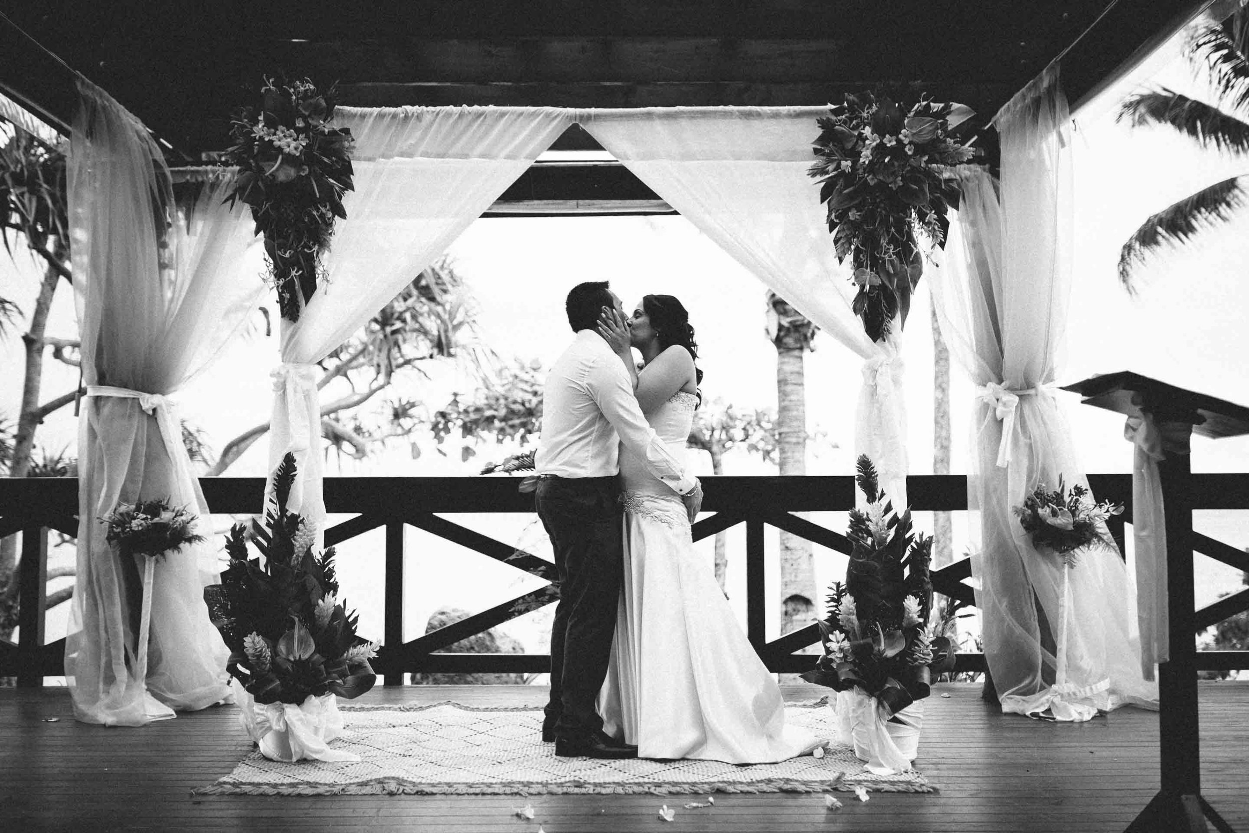 first kiss as husband and wife