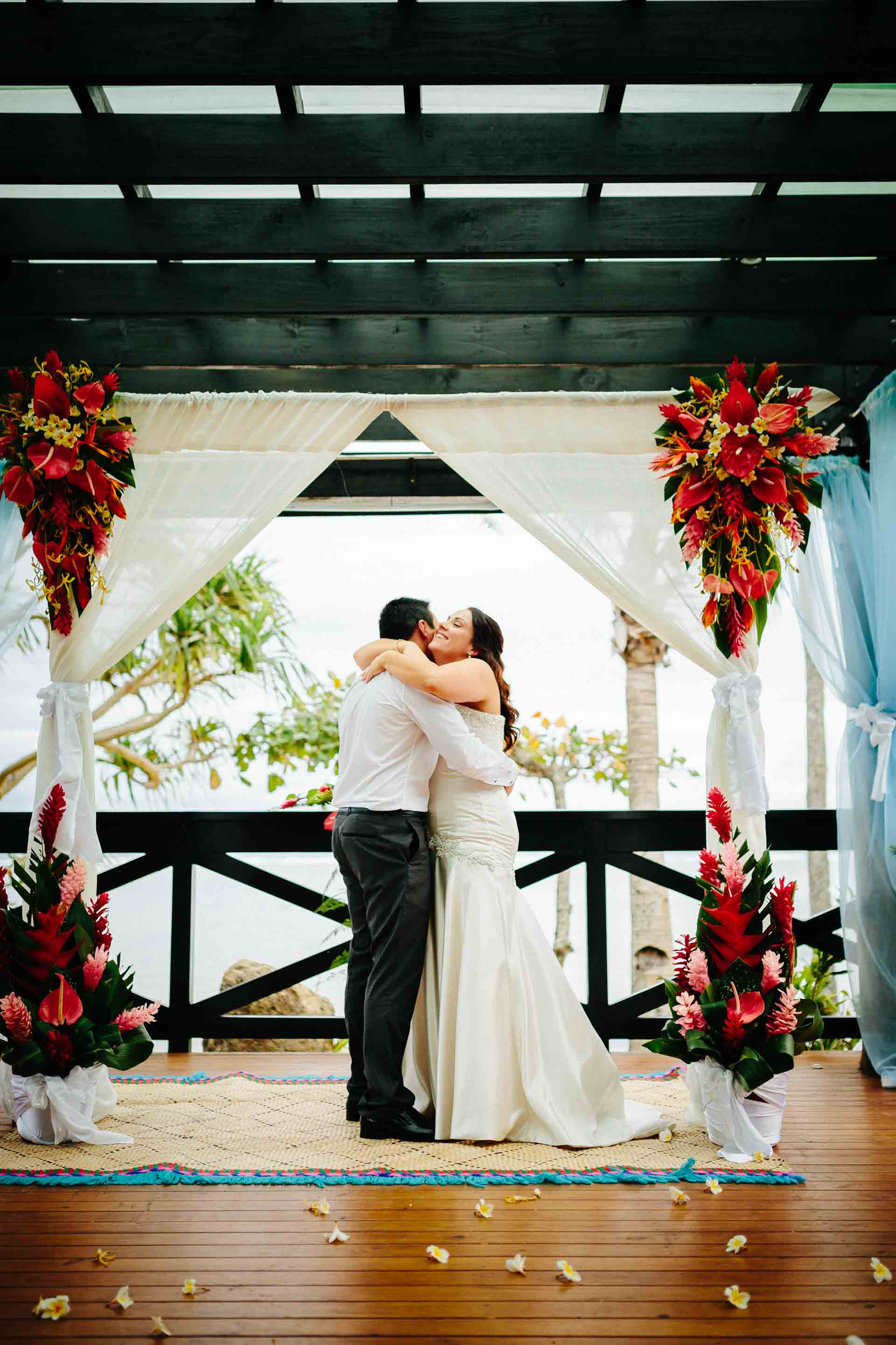 first kiss as husband and wife