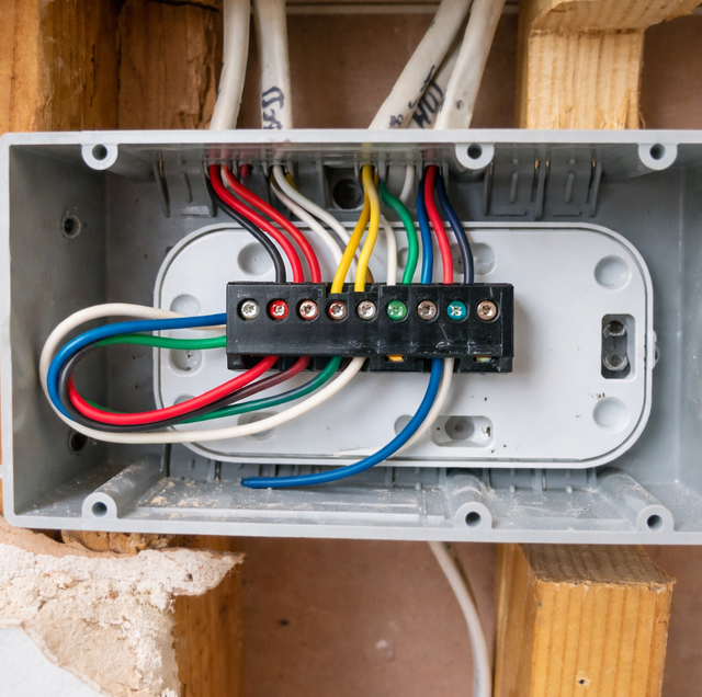 thermostat C-wire exposed behind wall plate