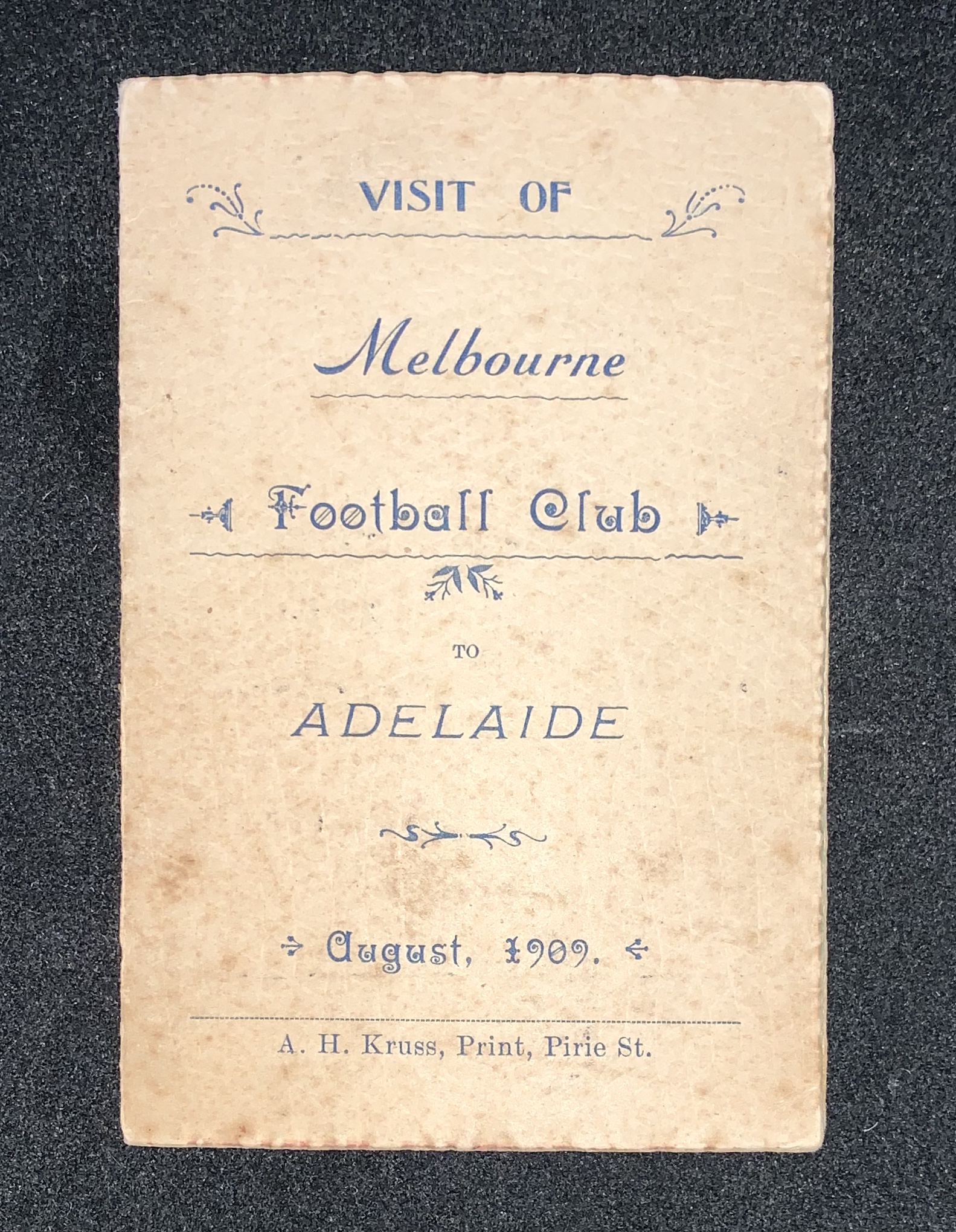1909 Trip to Adelaide