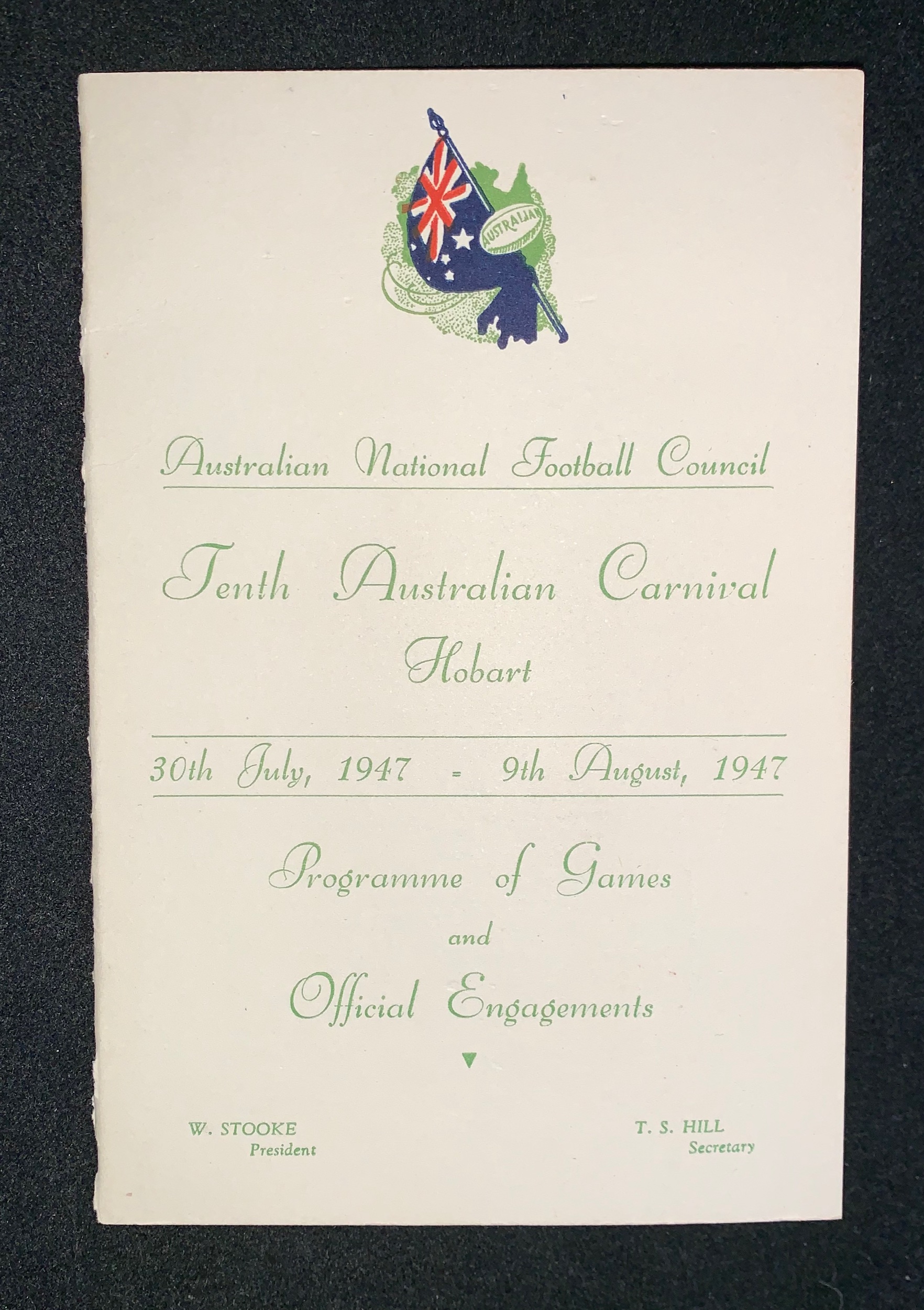 1947 A.N.F.C. Carnival Itinerary