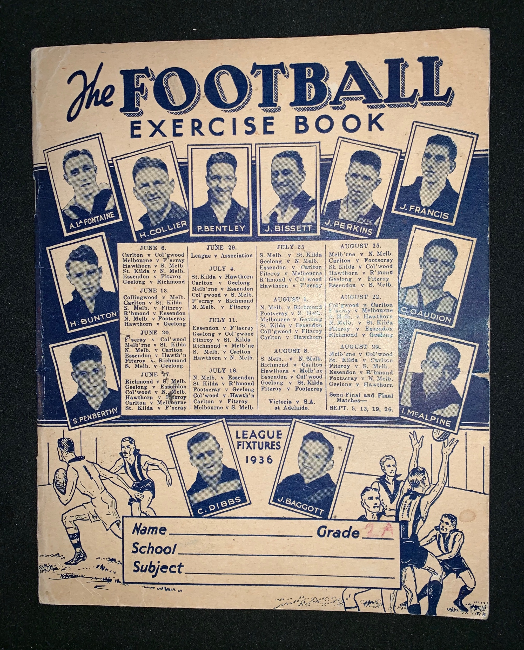 1936 Football Exercise Book