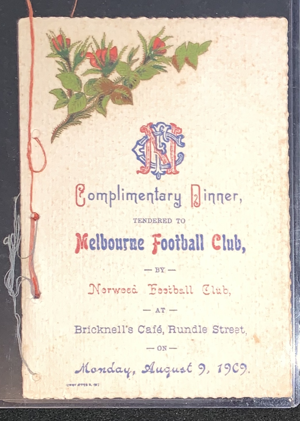 1909 Dinner with Norwood F.C.
