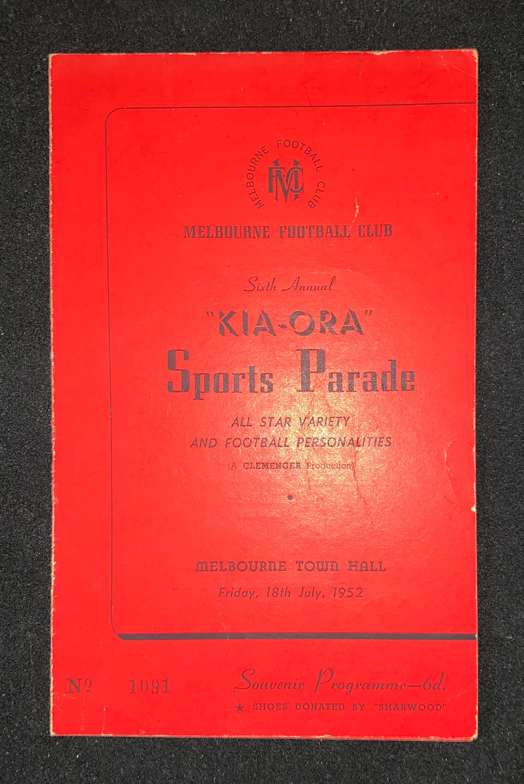 1952 Kia-Ora Sports Parade