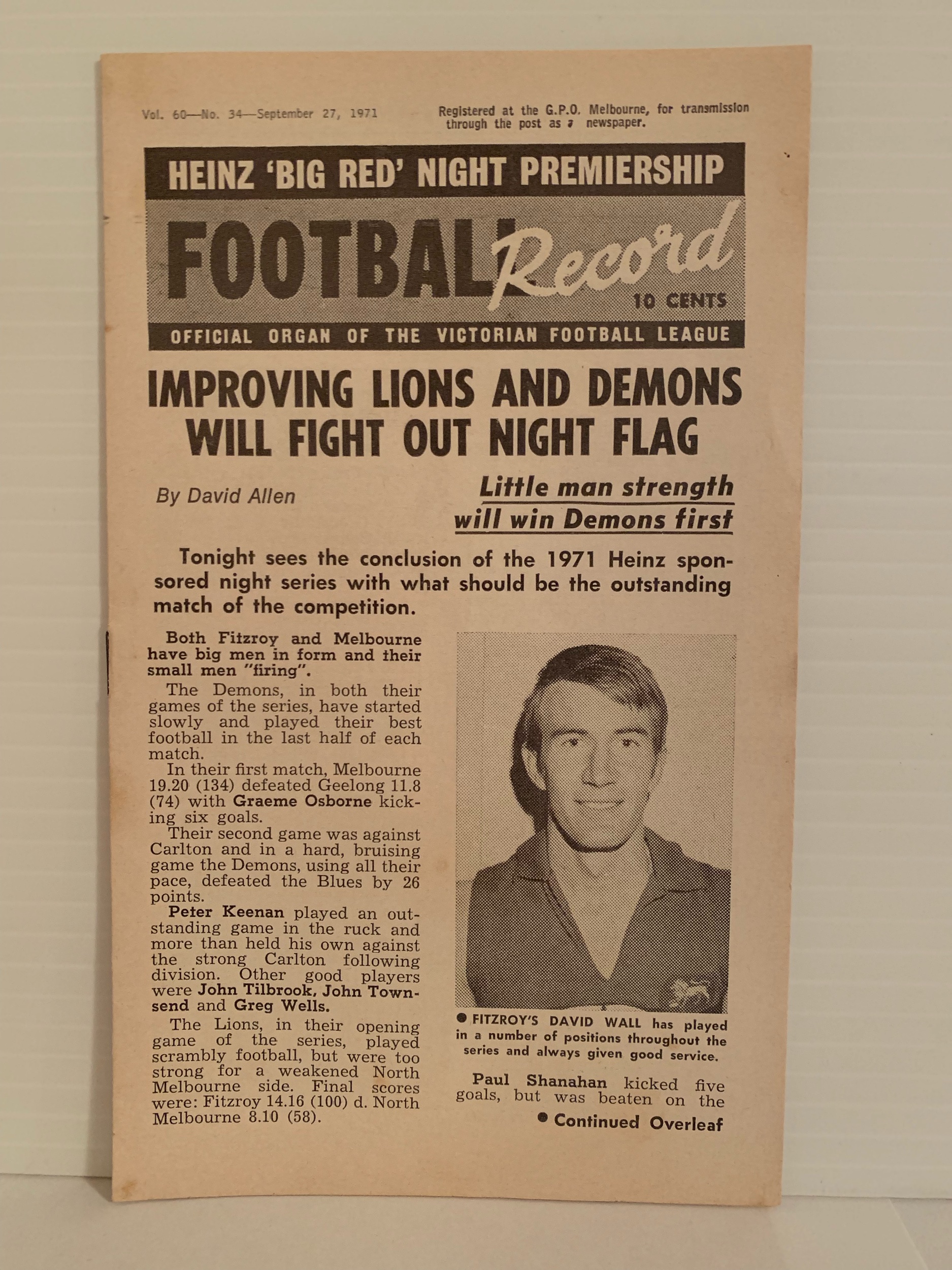 1971 v Fitzroy (Night Grand Final)