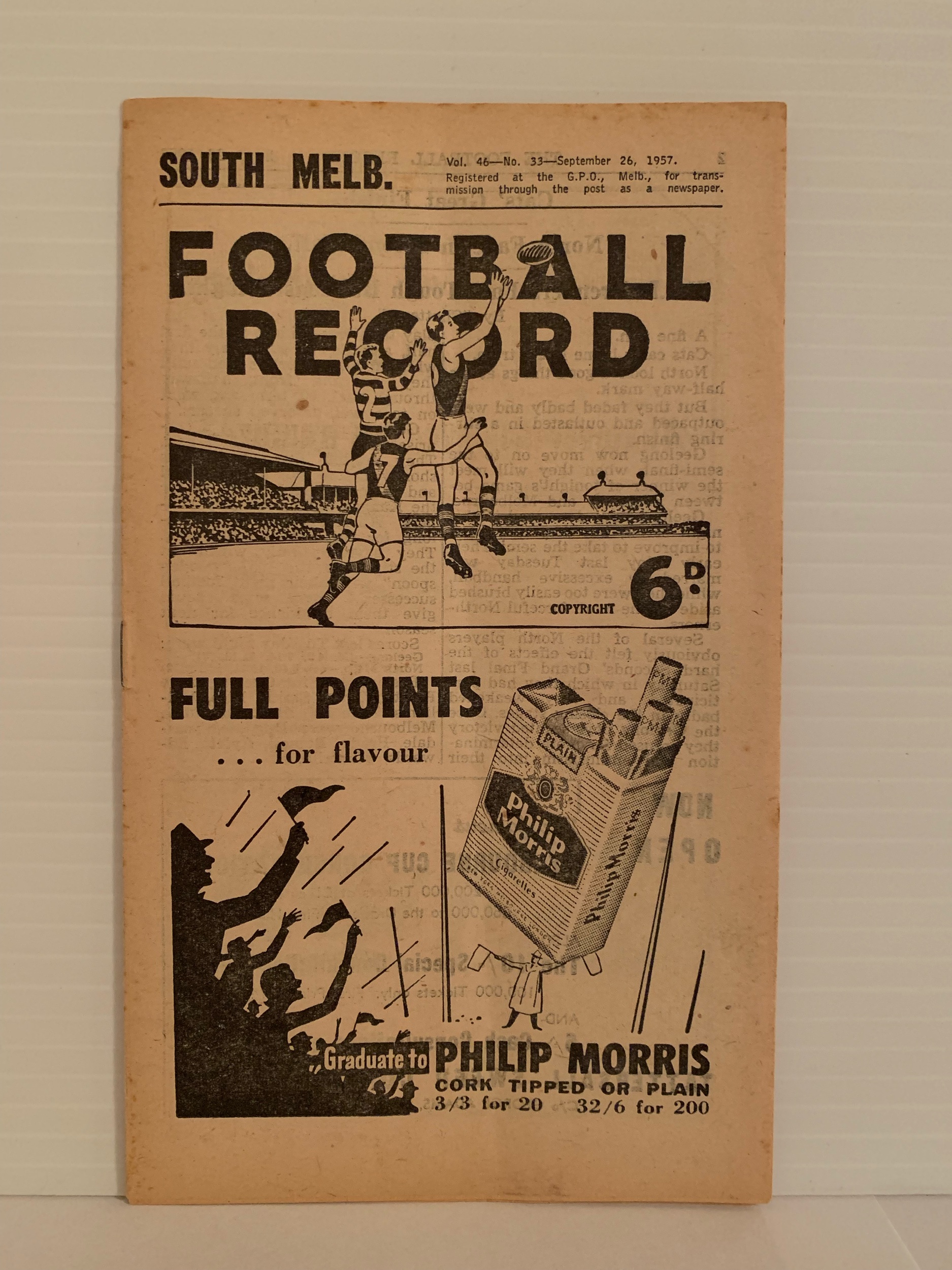 1957 Melbourne v Footscray (Night Series)