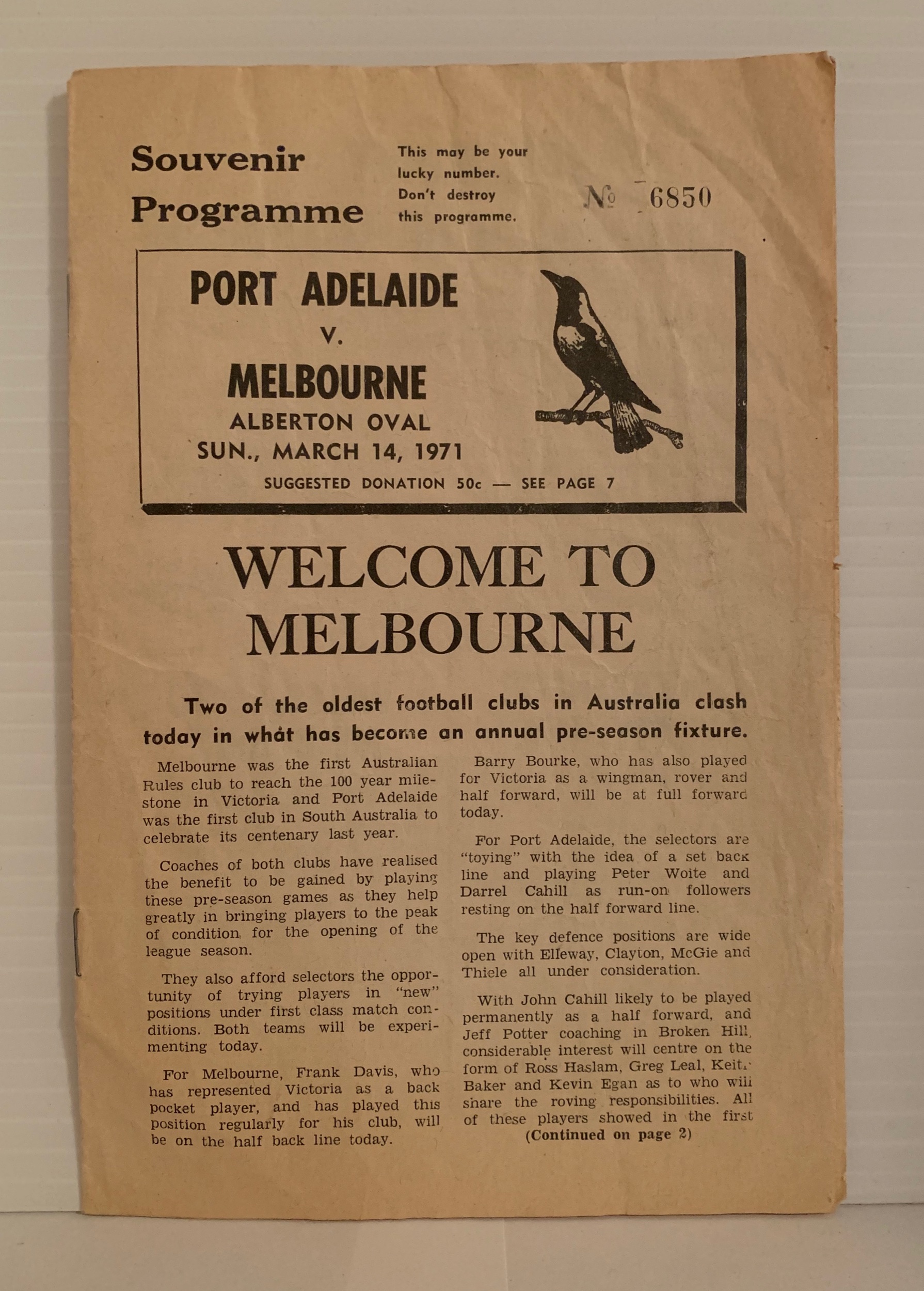 1971 v. Port Adelaide (S.A.)
