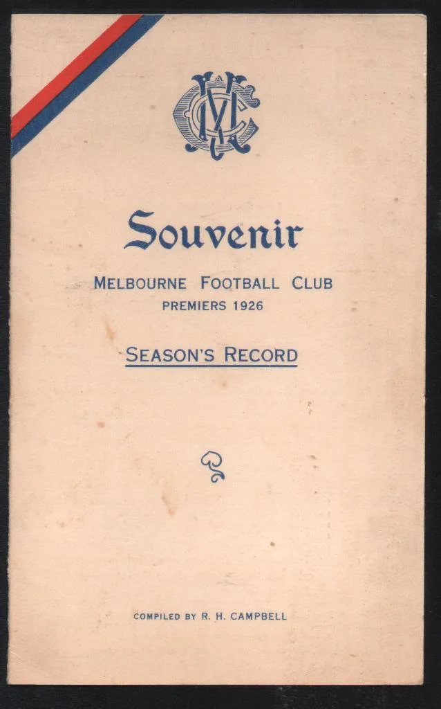 1926 Season's Record