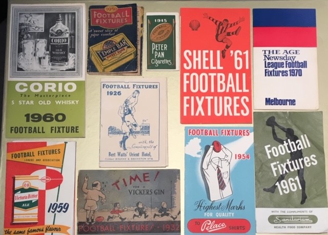 V.F.L. Football Fixtures Always interested in any old or unusual V.F.L. Football Fixtures - particularly pre-1965