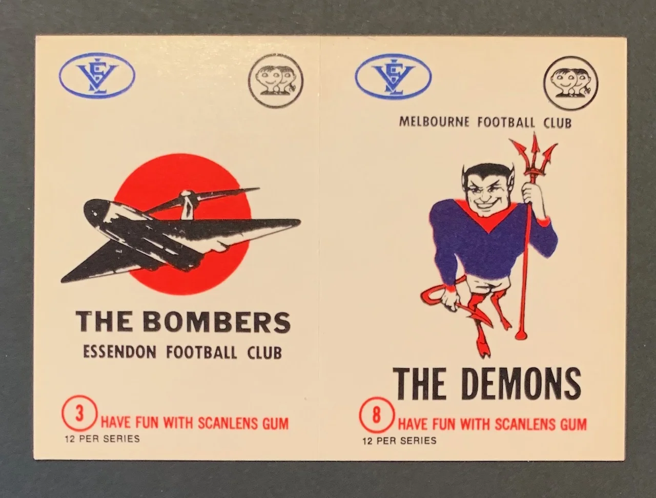 1974 Scanlens "Double Stickers"
