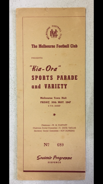 Melbourne F.C. “Kia-Ora” Sports Parade Progammes NEED: 1947, 1950, 1953, 1954, 1956