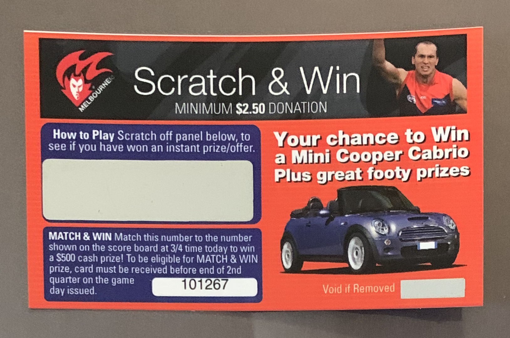 2005 MFC "Scratch & Win" Ticket