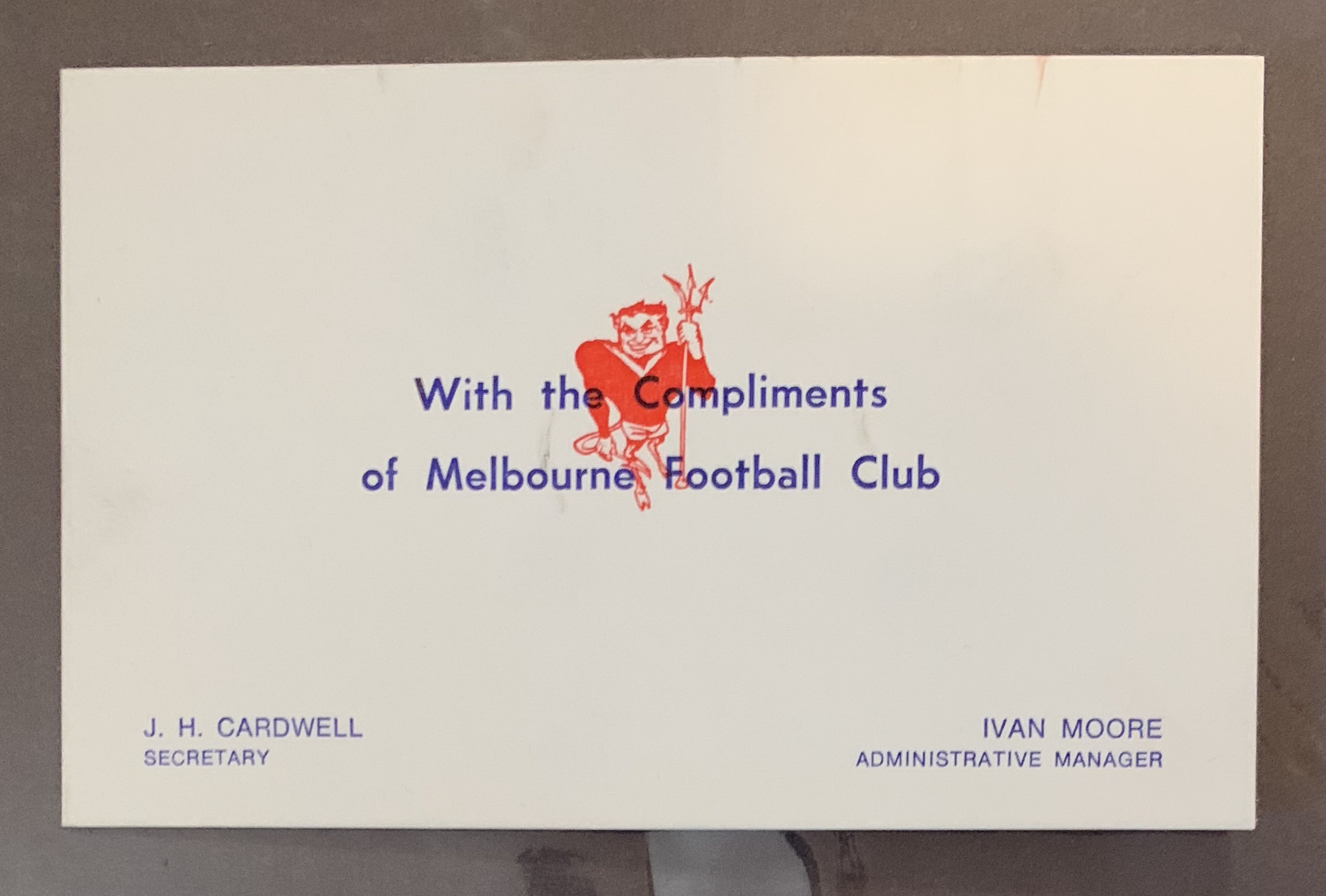 1960's Compliments Card