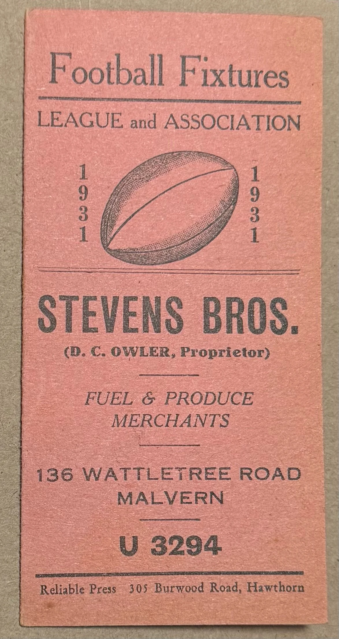 1931 Stevens Bros.