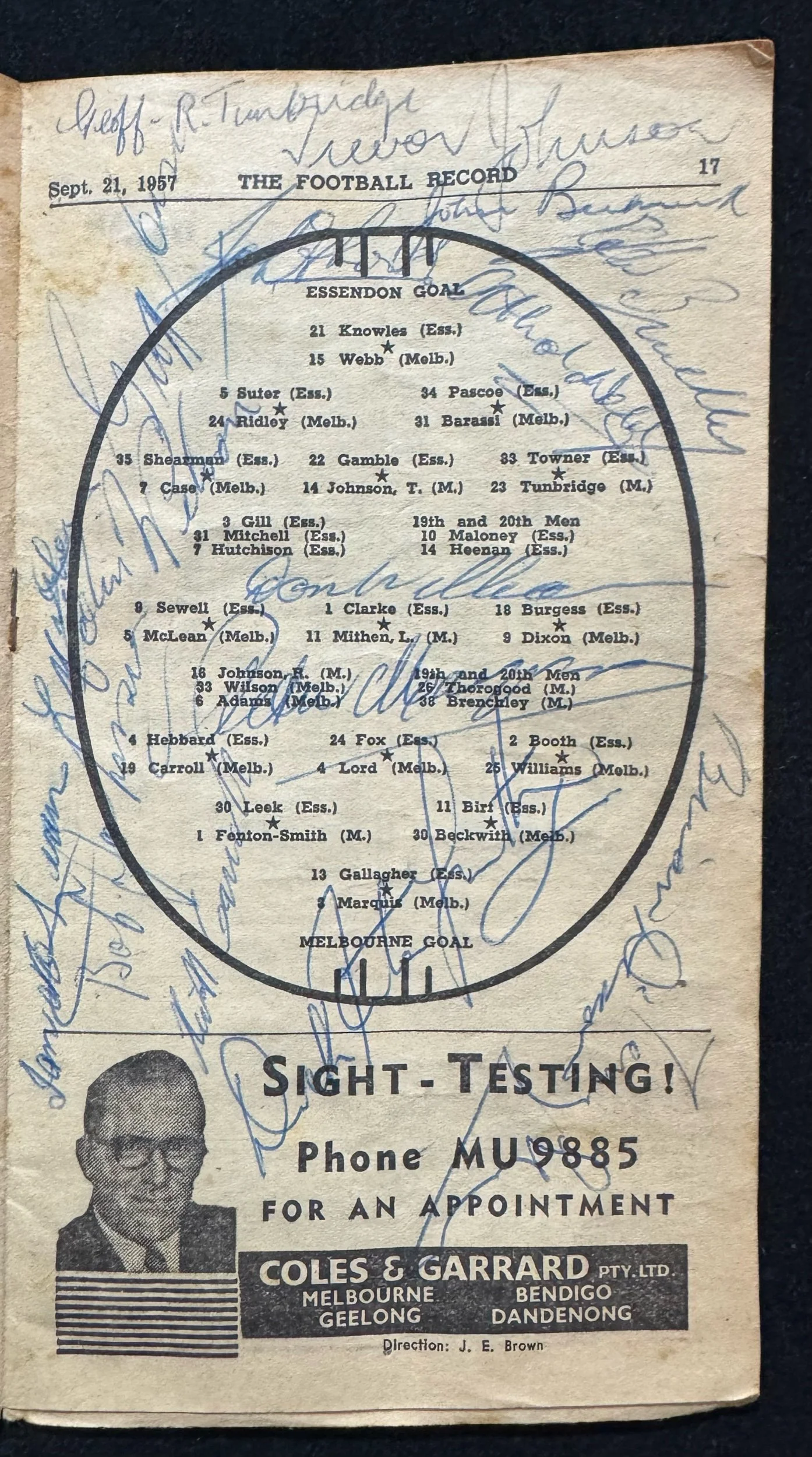 1957 Autographed GF Record