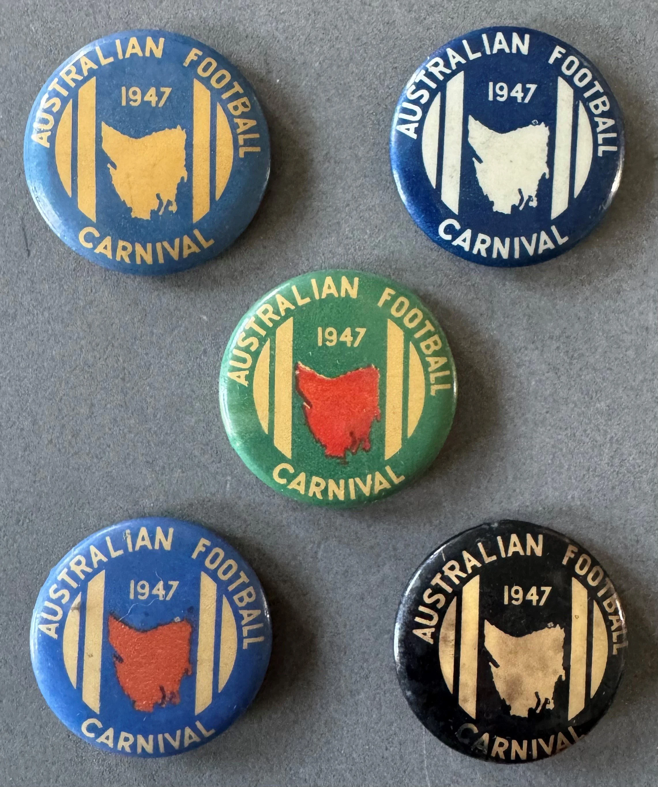 1947 Carnival Badges