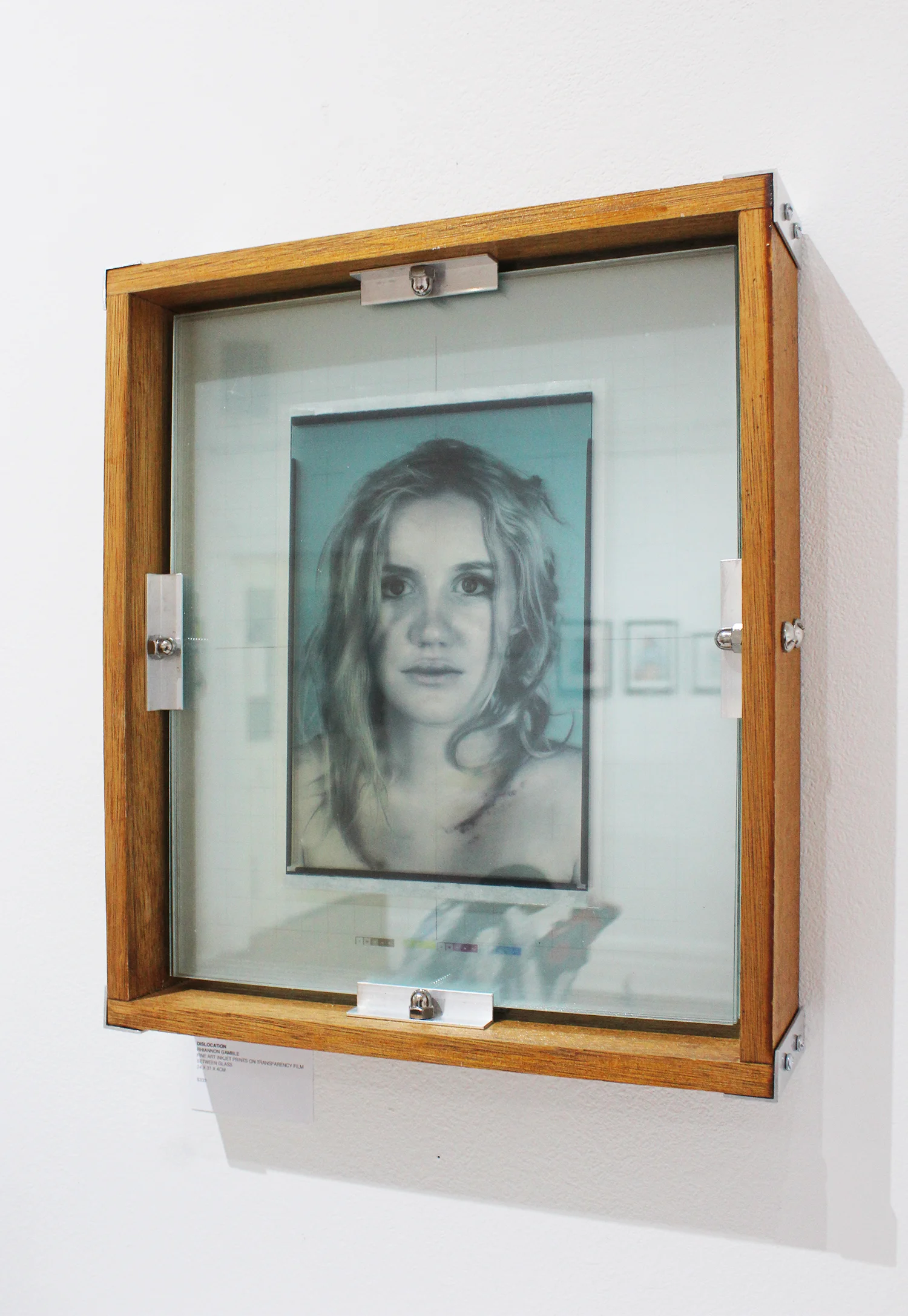 Rhiannon Gamble, Dislocation , fine art ink jet prints on transparency film between glass, 24x31x4cm
