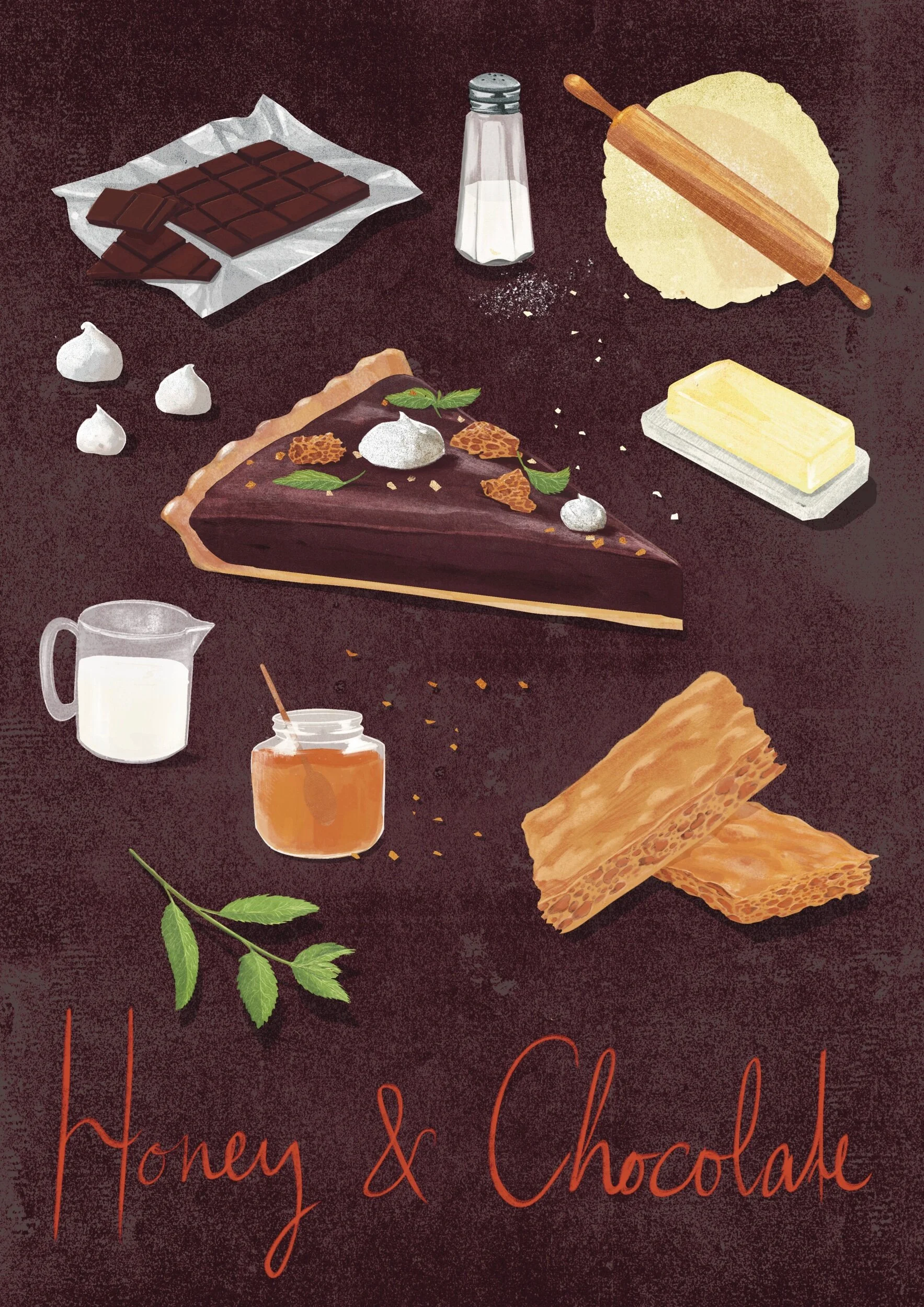 Honeycomb and Chocolate Tart & the joy of teaching