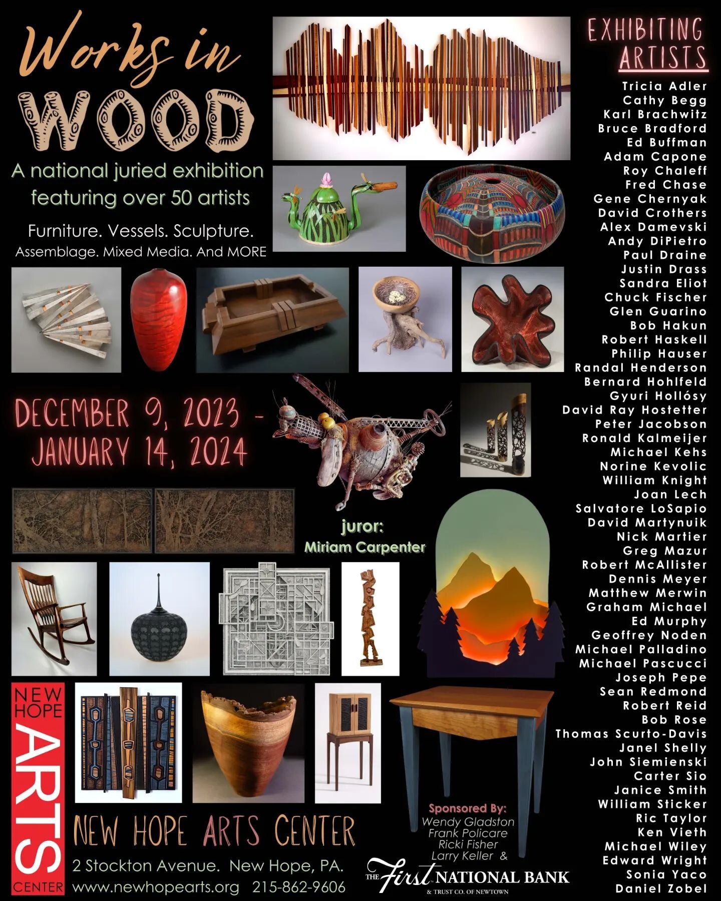 I'm super excited to be a part of the 24th annual Works in Wood show @newhopearts the show is December 9th through January 14th.  there's an opening reception Saturday Dec 9 from 5 to 7pm.  if you can stop by, come say hello!

#woodworking #finewoodw