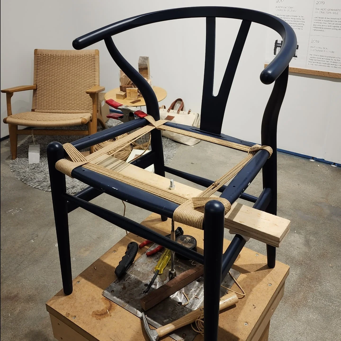 I had a really great time at the @carlhansenandson_nyc @carlhansenandson booth at the Shelter show by @afternoonlight .  Thanks so much @carlhansenandson for having me do danish cord demos and thanks to everyone who stopped by and watched the process