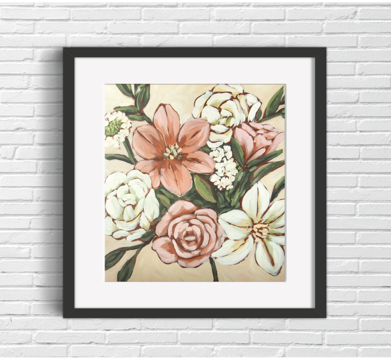12x12" Mat Print- "Spring Lilies"