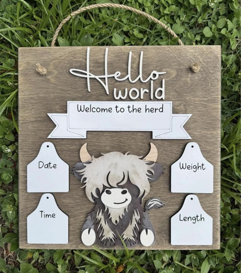 Cow Birth Sign for Kendra