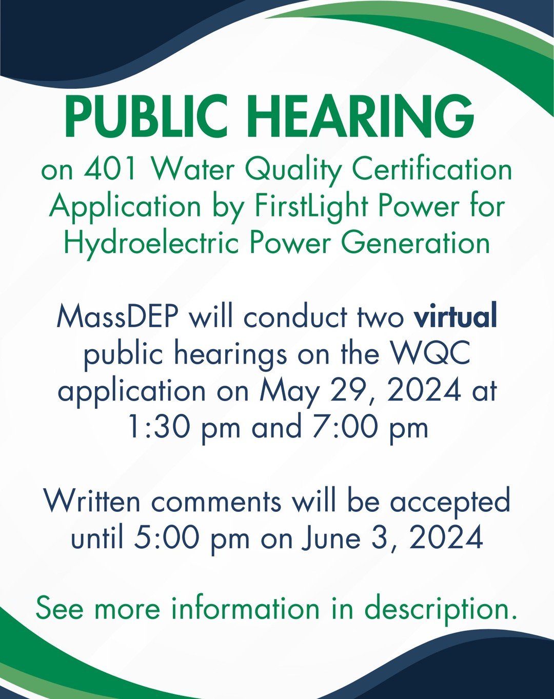 More information can be found here:
https://www.mass.gov/info-details/401-wqc-for-the-firstlight-hydroelectric-re-licensing-project