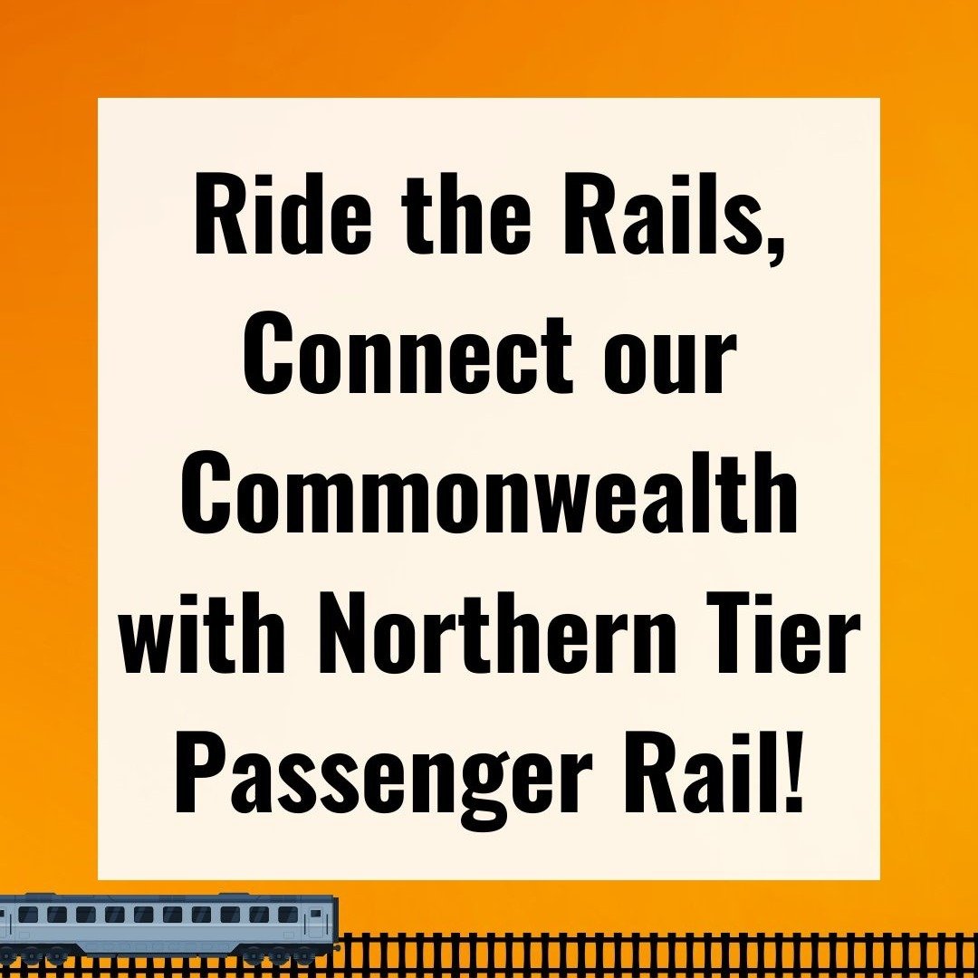 Join us on Monday, November 18 at an event in support of restarting Northern Tier Passenger Rail! 

10:00 a.m.: North Adams, City Hall Council Chambers, 10 Main Street
12:00 p.m.: Greenfield, Olver Transit Center, 12 Olive Street

We hope to see you 