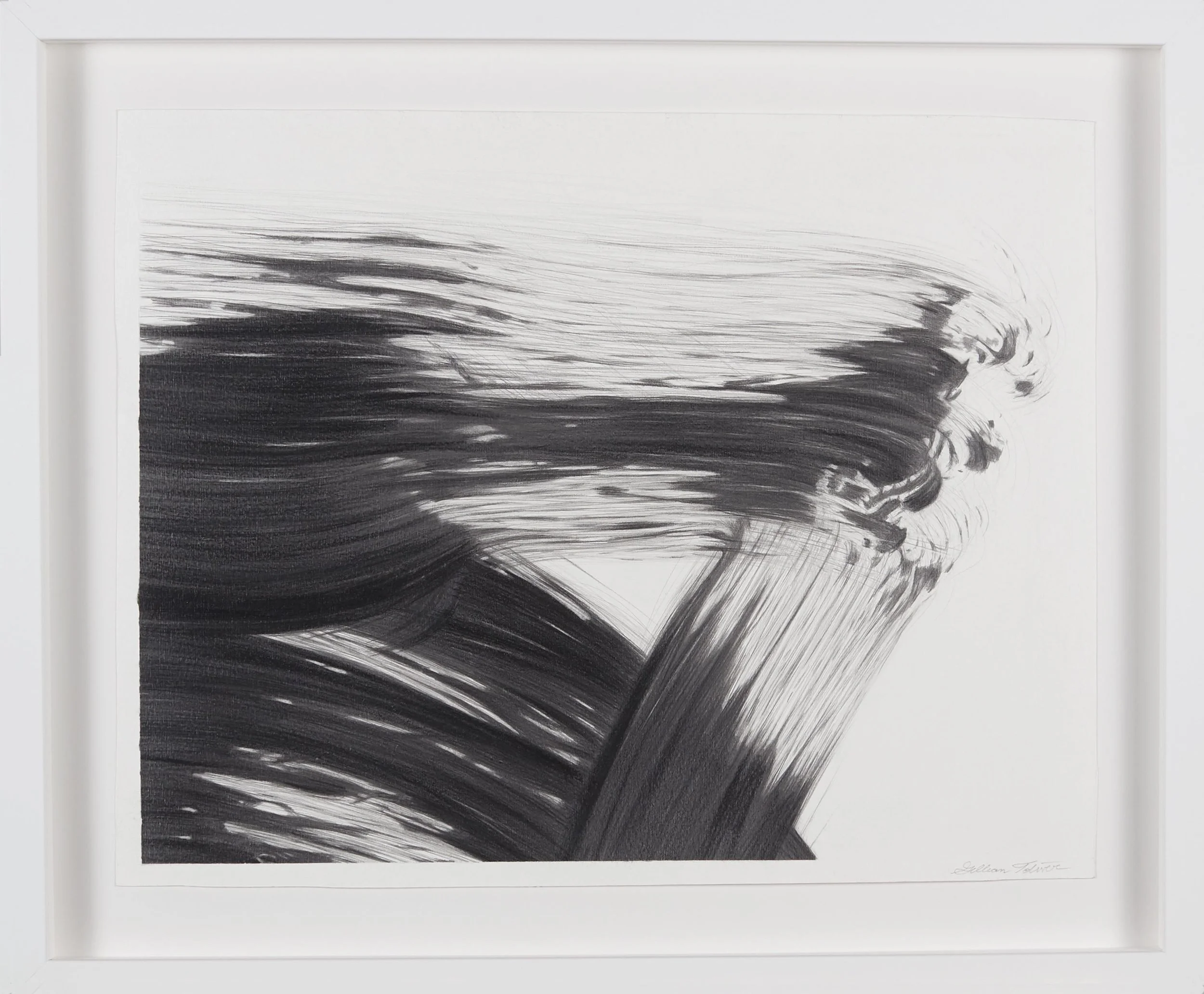 graphite watercolour black monchromatic abstract artwork by canadian artist