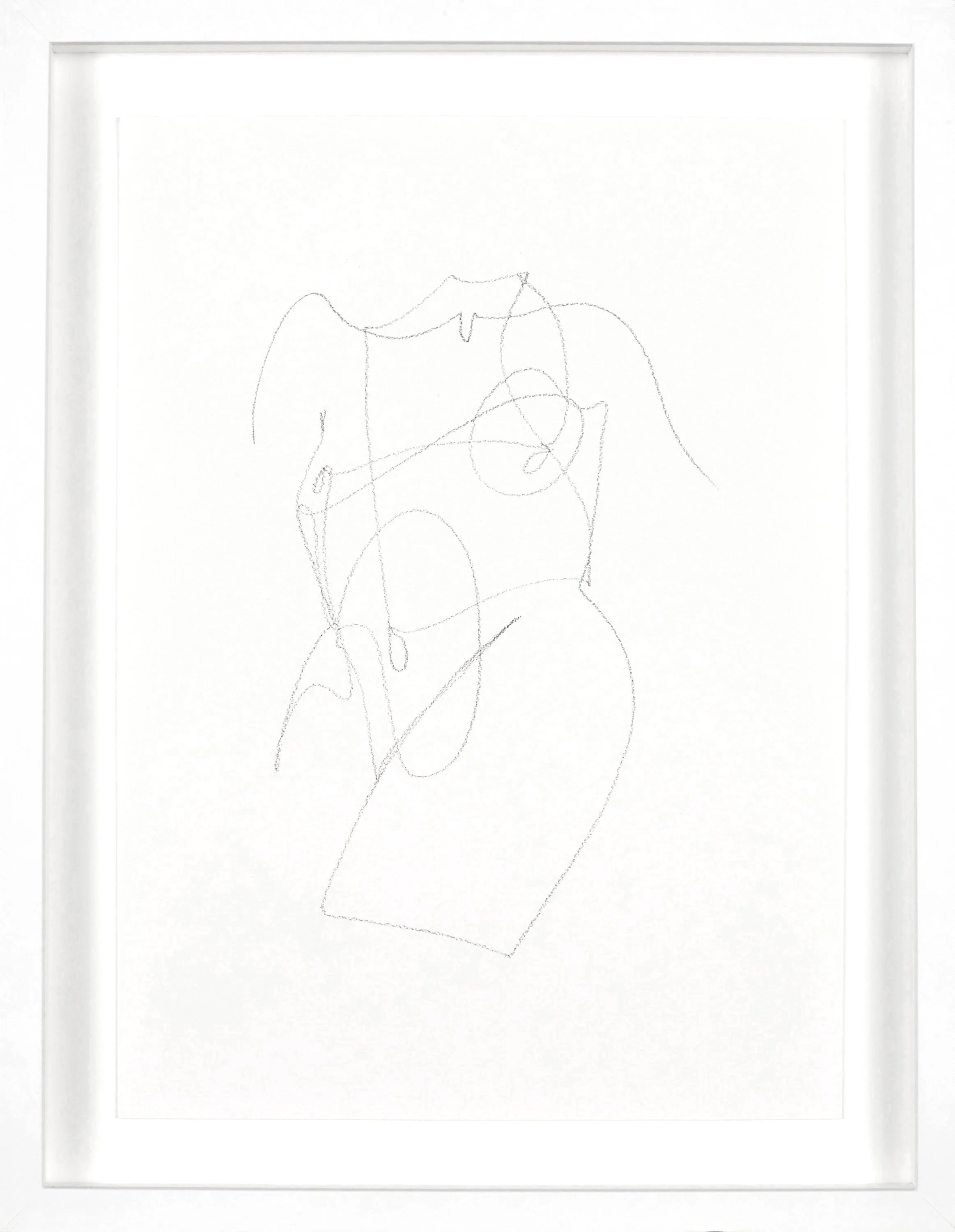 graphite watercolour female form line drawing by young Canadian artist Quinn Rockliff