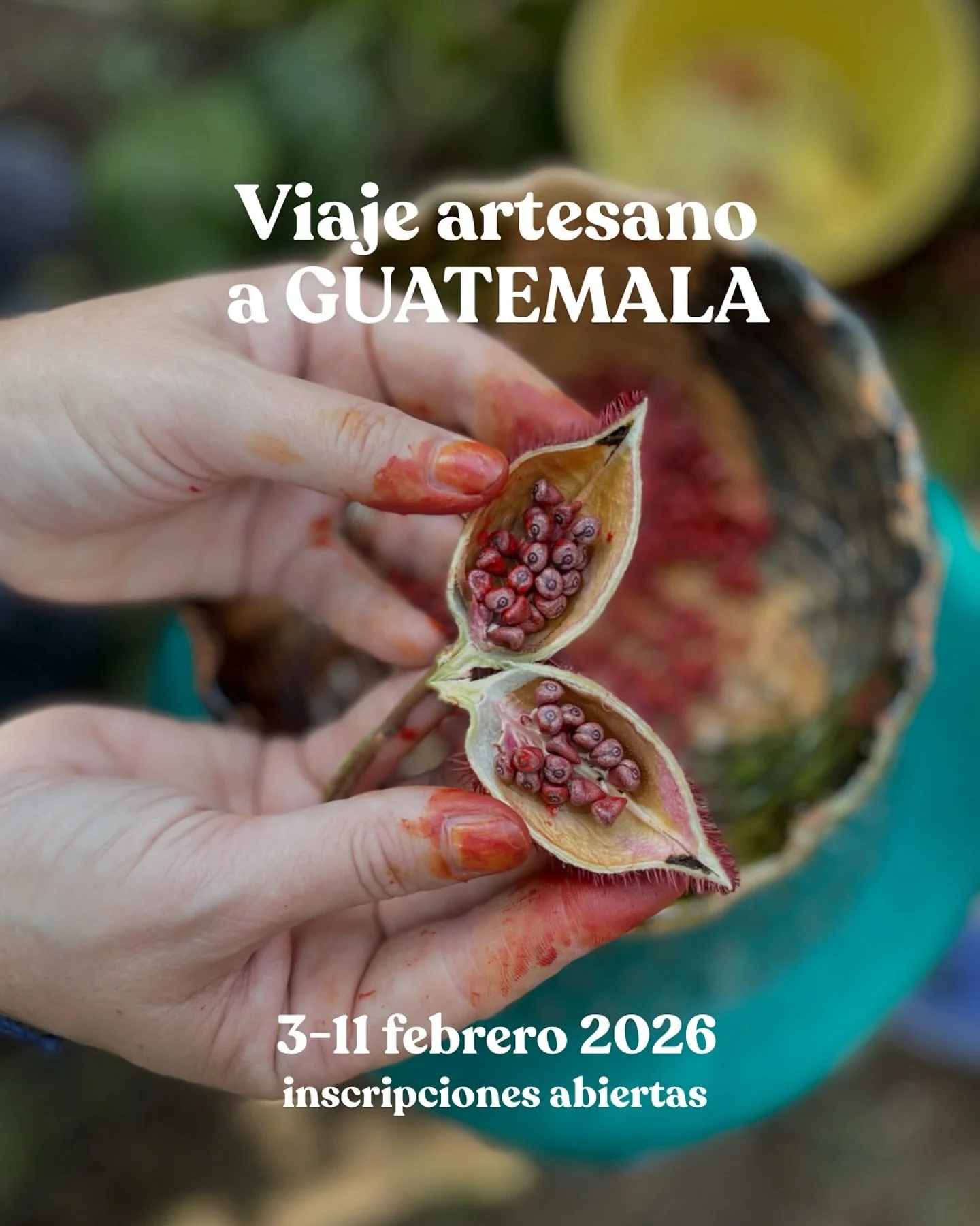 @talleresnomadas abre inscripciones para el viaje a Guatemala que haremos del 3 al 11 de febrero del 2026 con Mafer Hern&aacute;ndez de @gracia.gt (Antigua, Guatemala)
Un viaje diferente para aprender con artesanas y creadoras locales, mujeres empren