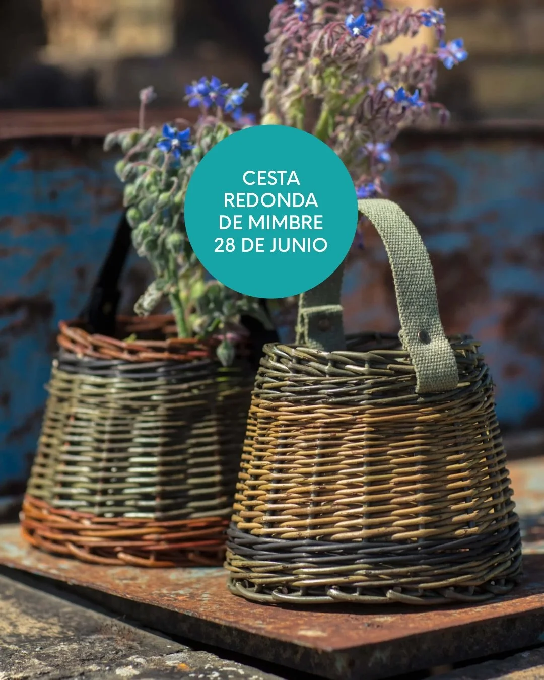 Nuevo taller de cester&iacute;a con @monicacistellera en @duduabcn🧺 Tejeremos una cesta con mimbre de diferentes variedades. Aprenderemos a hacer la base redonda de cruz, una pieza en la que los montantes forman un pie a continuaci&oacute;n de la ba