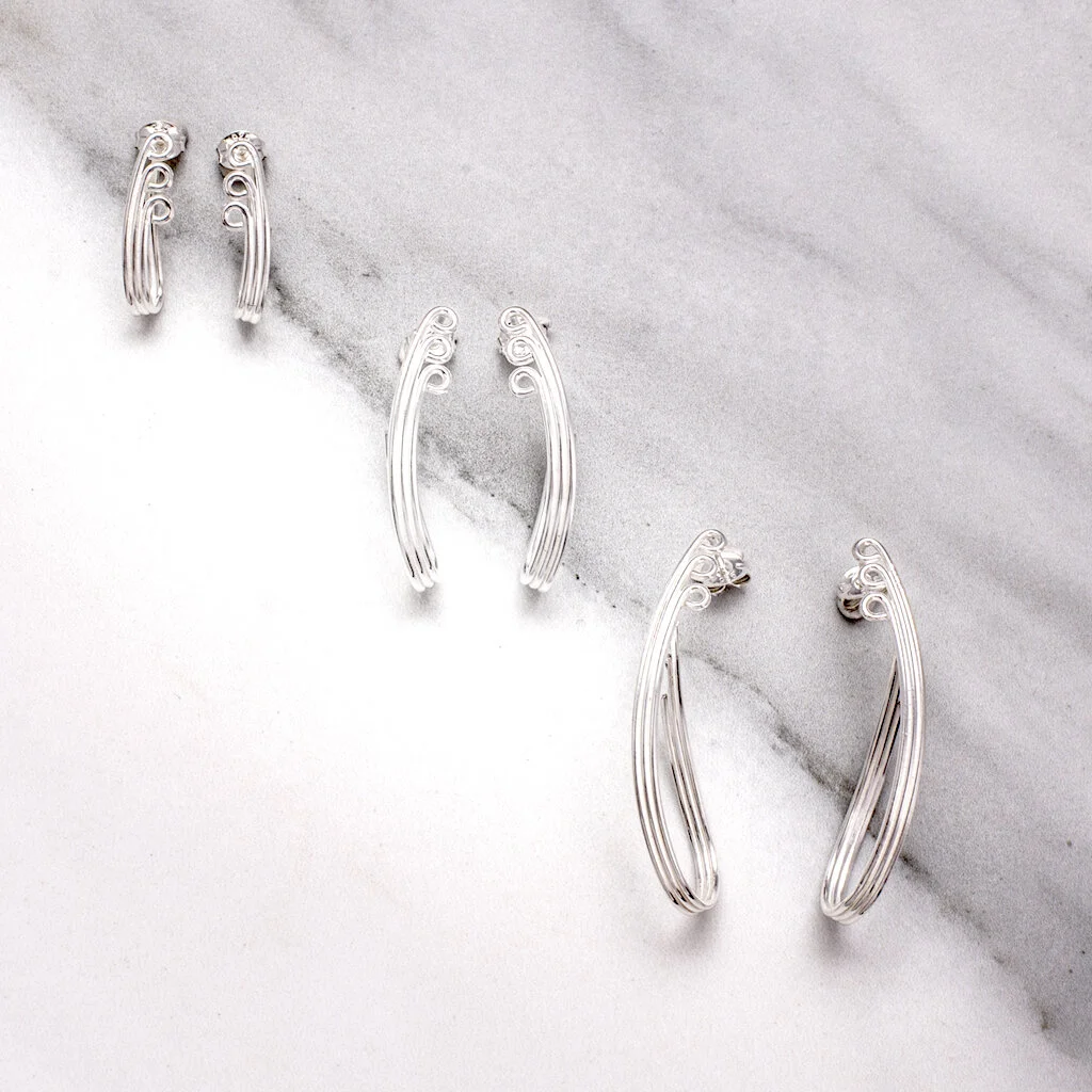 Linear Teardrop Stud Earring group.jpg