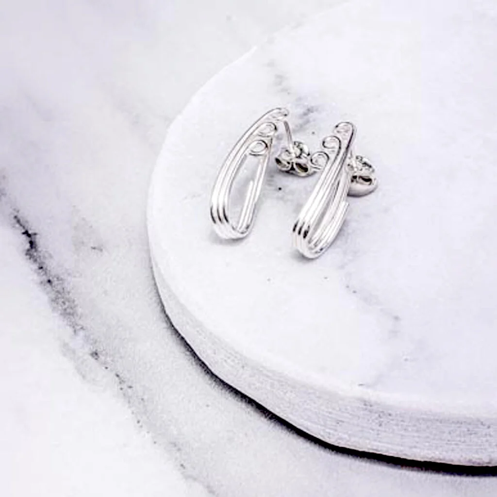 Linear Teardrop Small Stud Earring.jpg