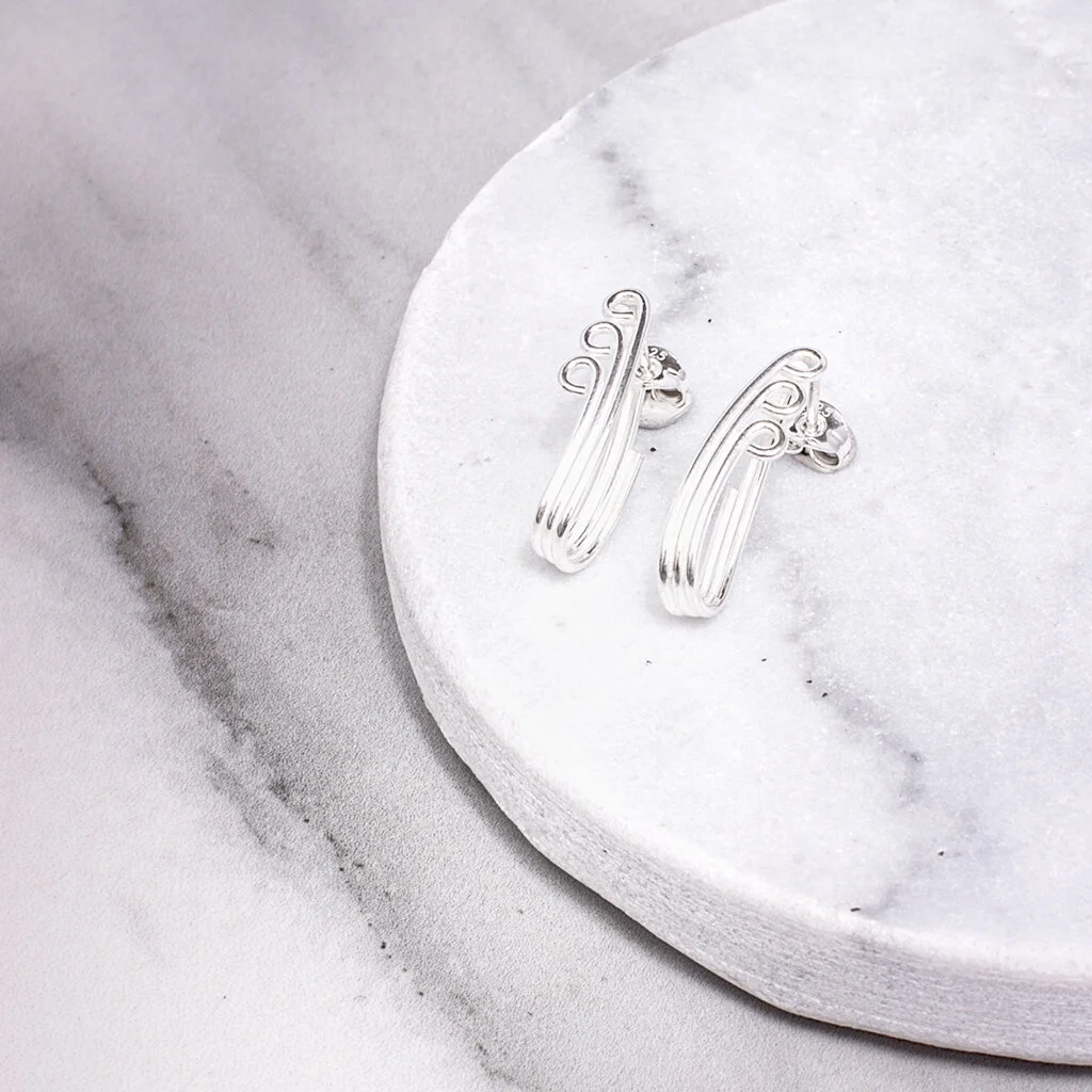 Linear Teardrop Small Stud Earring 1.jpg