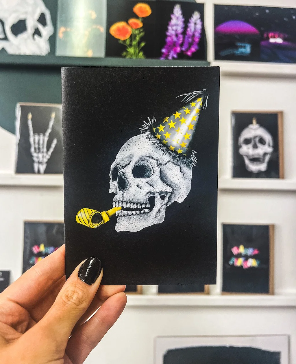 Wayward- Party hat skull card.jpeg