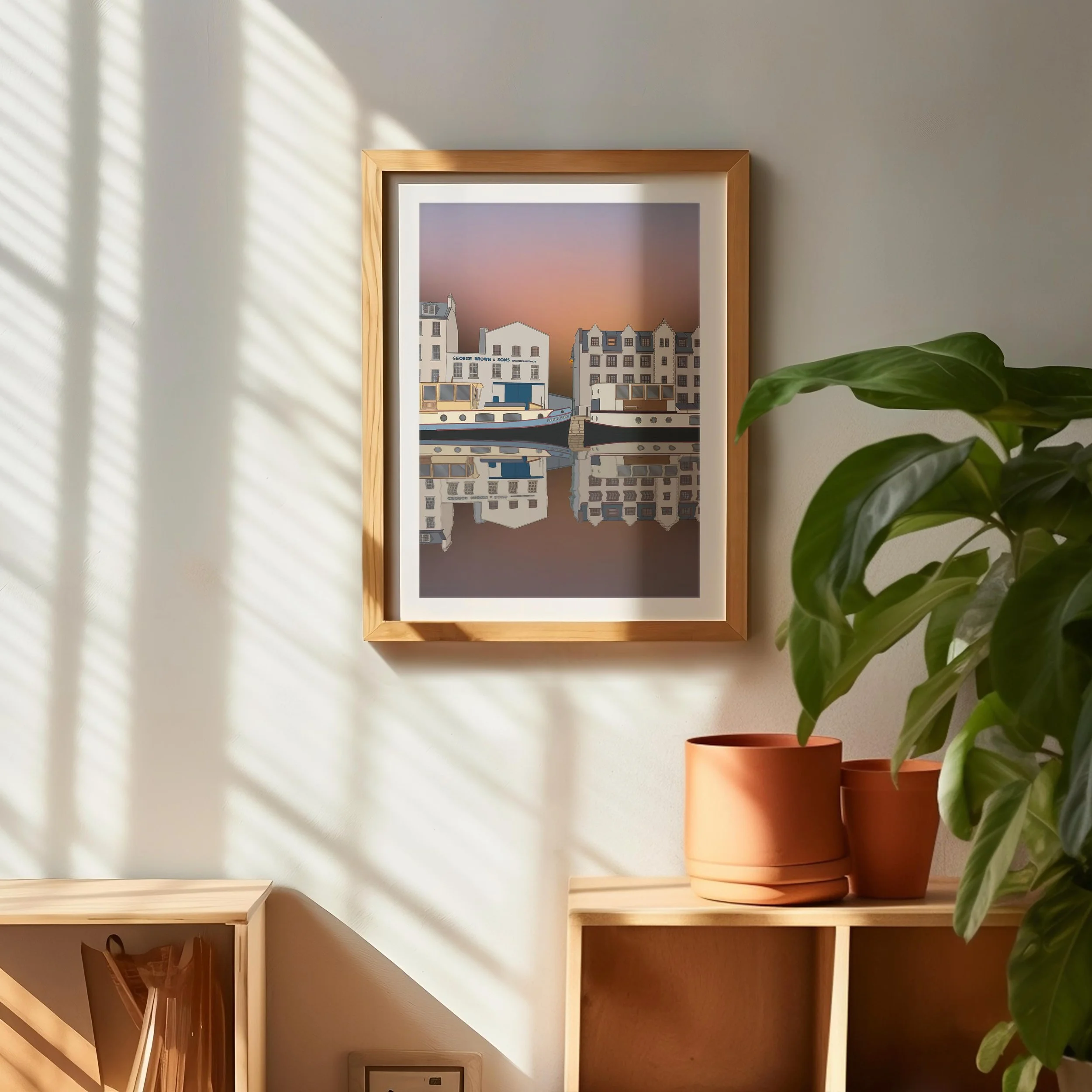 Wayward - Timberbush Sunset Edinburgh Print with plant.jpeg