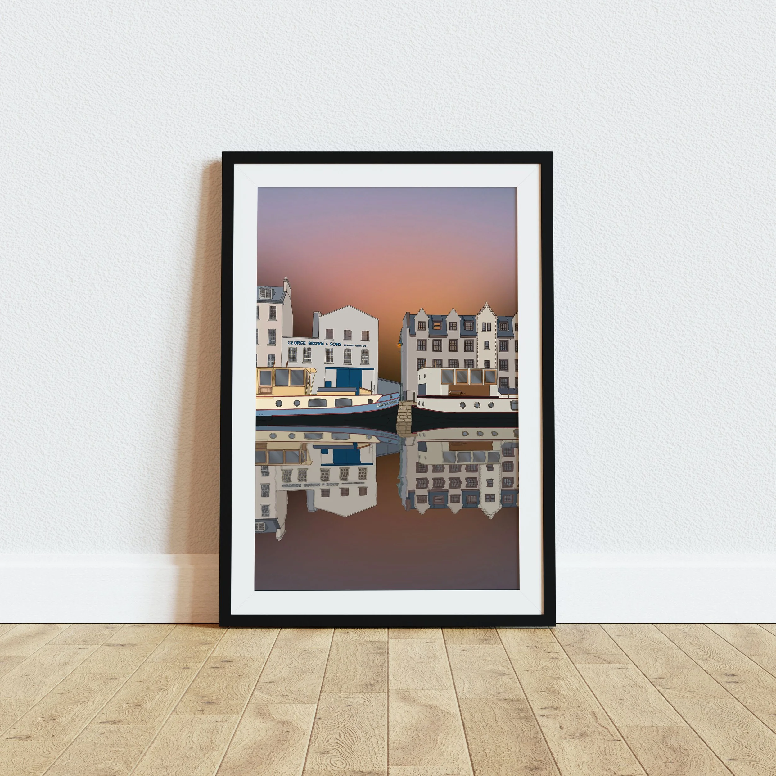 Wayward - Timberbush Leith Edinburgh Art Print Sunset.jpeg