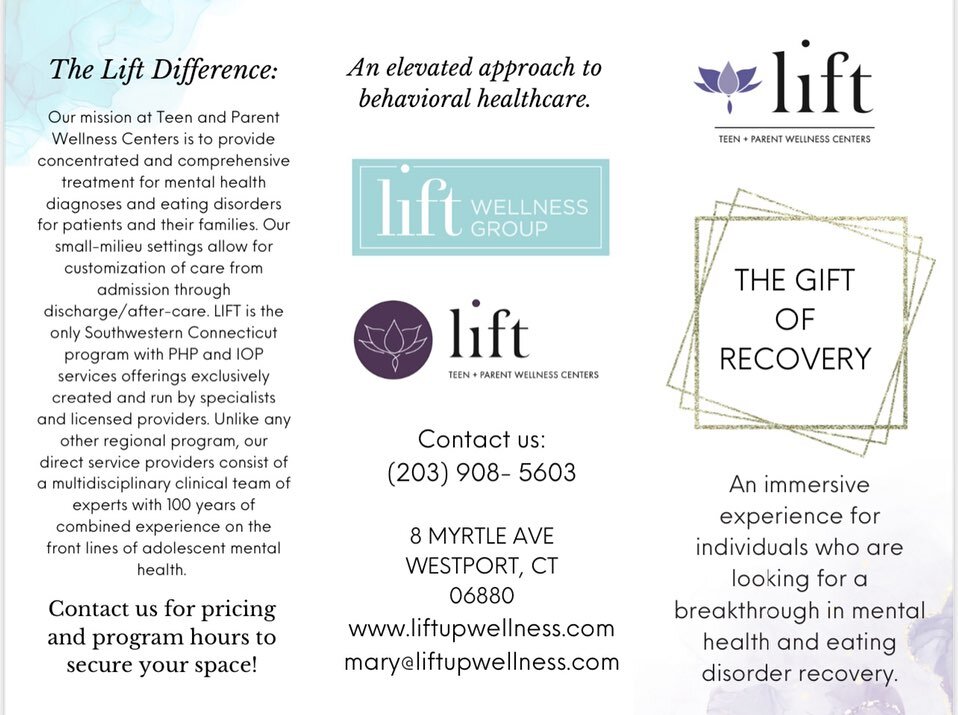 THE GIFT OF RECOVERY 🎁 Recovery is a gift. Lift Wellness is pleased to present a unique opportunity to work hands-on with preeminent area eating disorder specialists in a concentrated and accelerated in-person recovery program, January 2-19, 2024. O