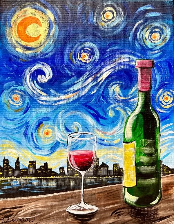 NEW!! Paint & Sip @ Dashi Wine Bar and Emporium: Starry Wine ($37pp)