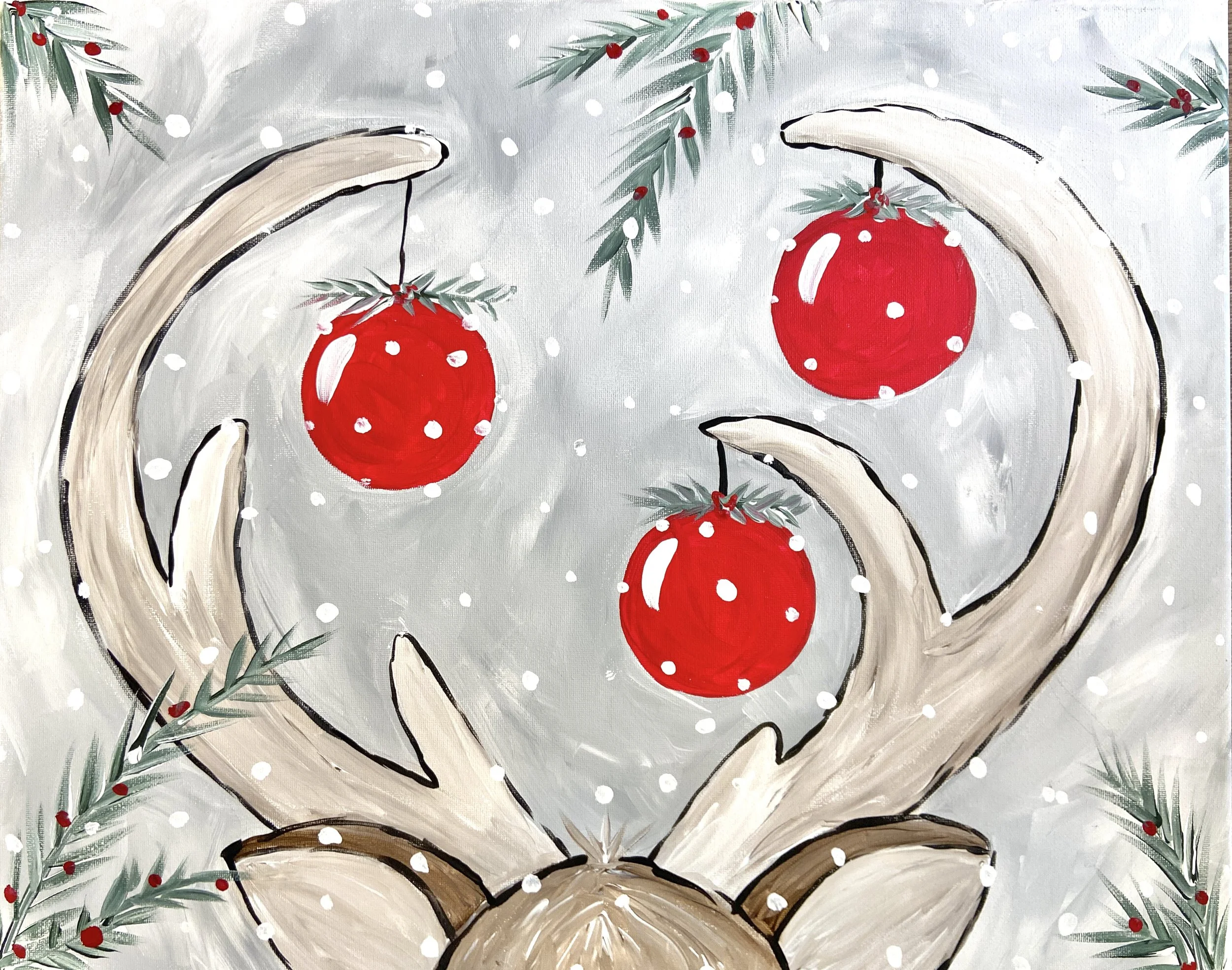 Paint & Sip @ Ruby Sunshine Restaurant: Reindeer Ornaments ($37pp)