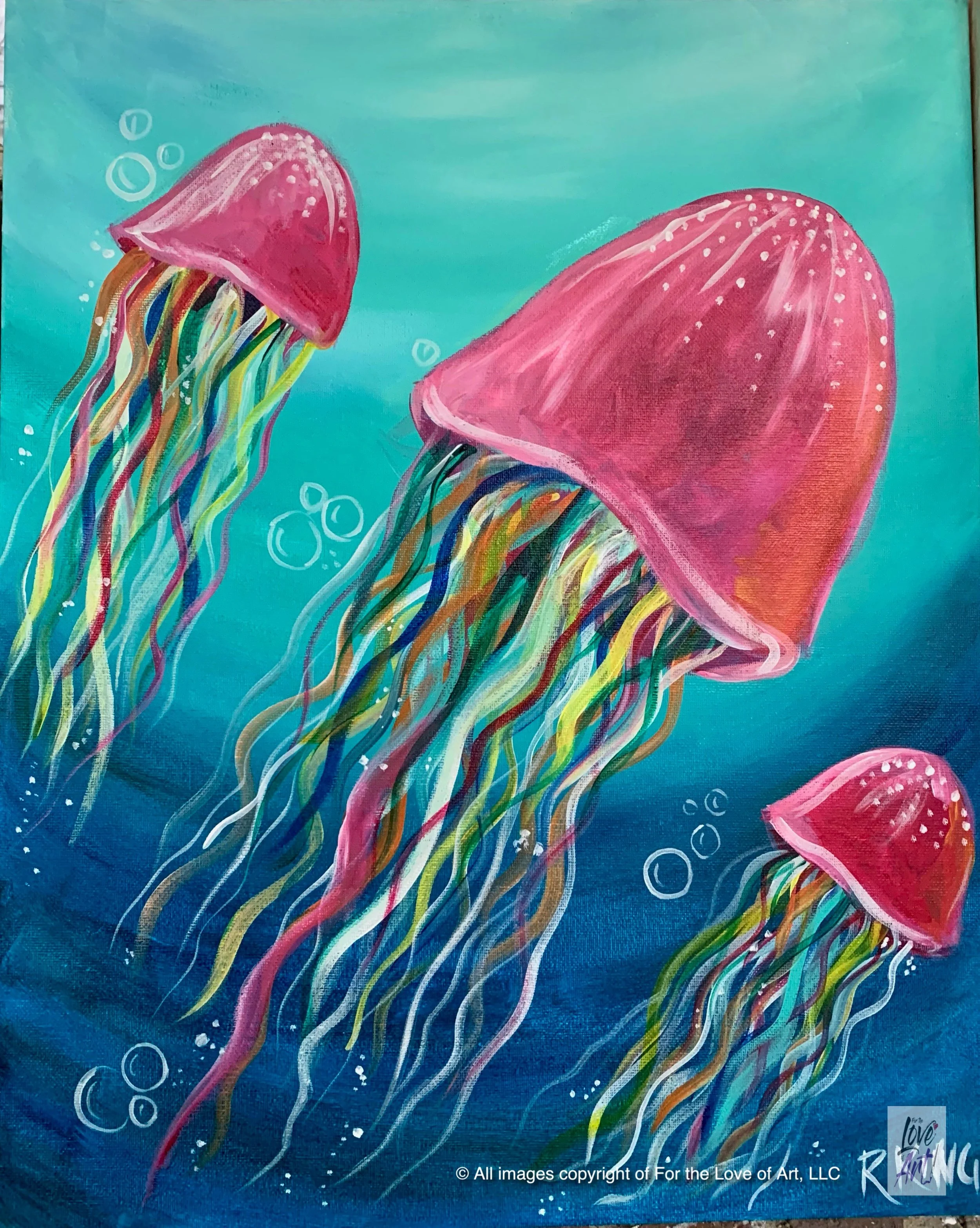 NEW!! Paint &amp; Sip @ Tideland Brewing: Jelly Fish ($40pp)